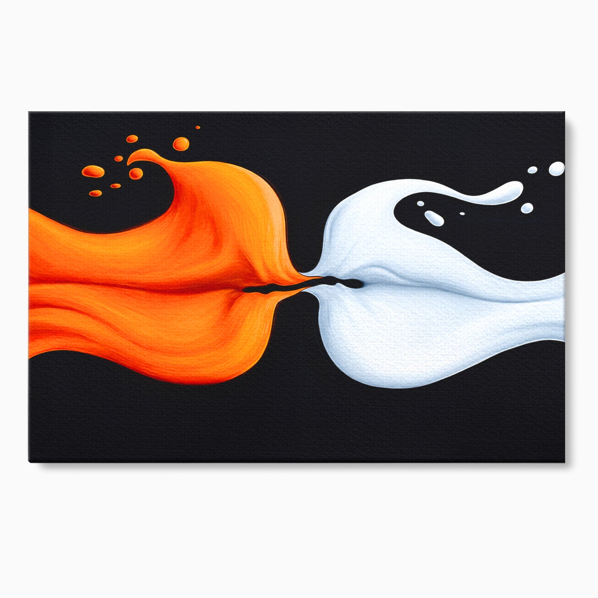 Tablou Canvas Premium LuxCanva® C1384, Imbinare Energetica, Abstract, Fluid, Dinamism, Iubire,Arta Moderna, Dormitor, Living, Culori Vibrante