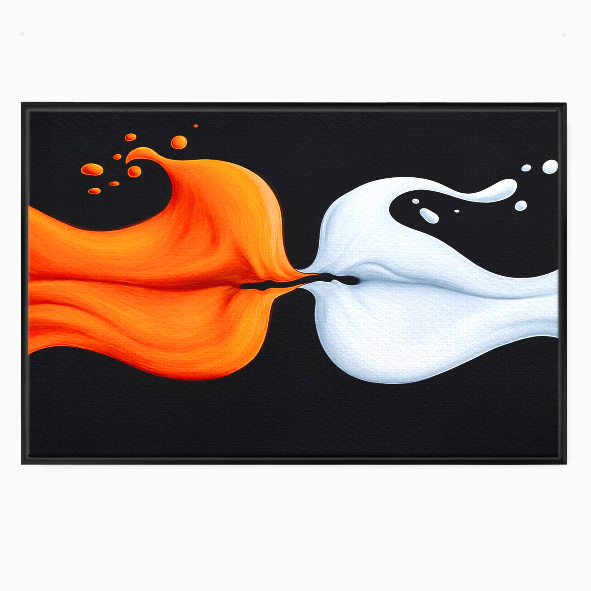 Tablou Canvas Premium LuxCanva® C1384, Imbinare Energetica, Abstract, Fluid, Dinamism, Iubire,Arta Moderna, Dormitor, Living, Culori Vibrante