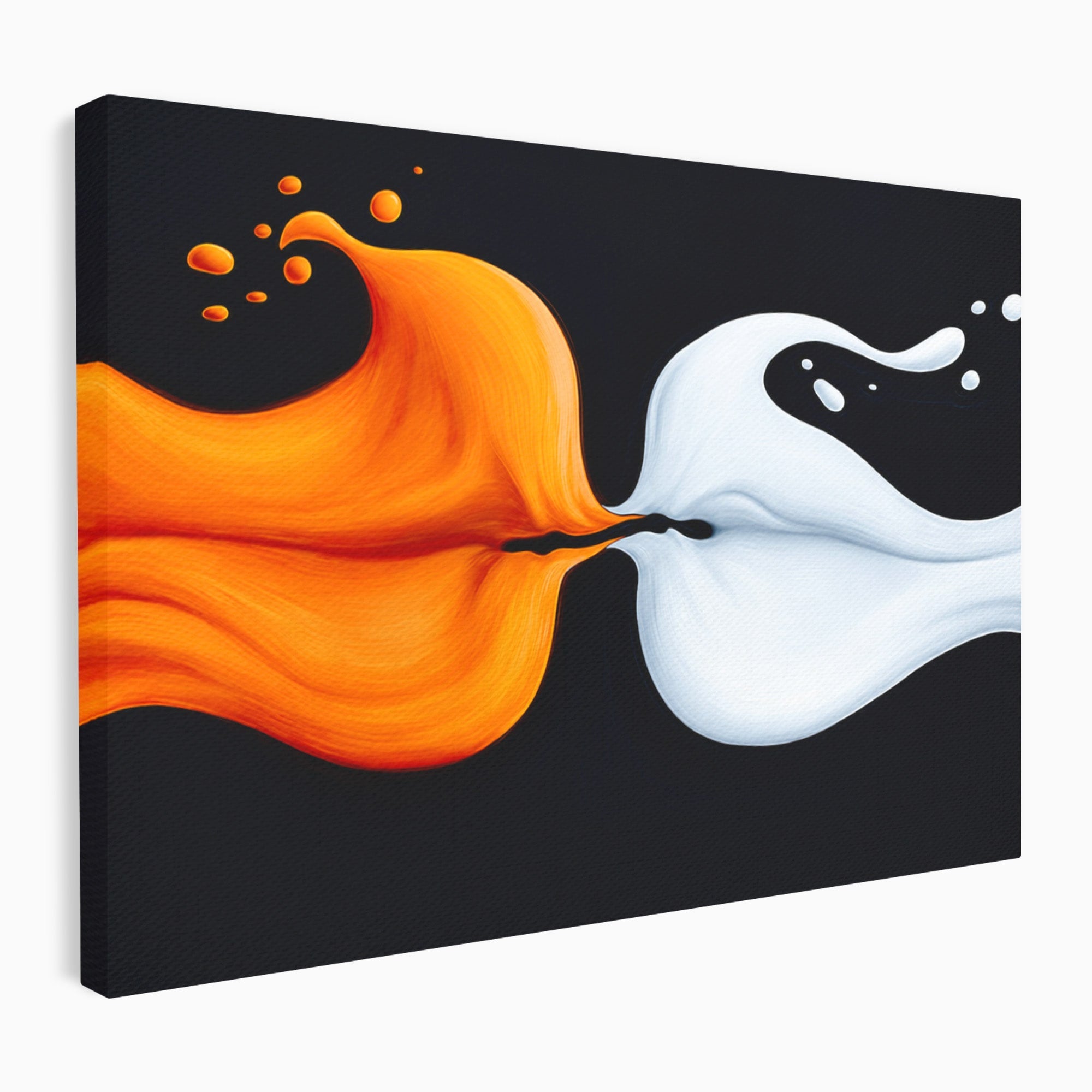 Tablou Canvas Premium LuxCanva® C1384, Imbinare Energetica, Abstract, Fluid, Dinamism, Iubire,Arta Moderna, Dormitor, Living, Culori Vibrante