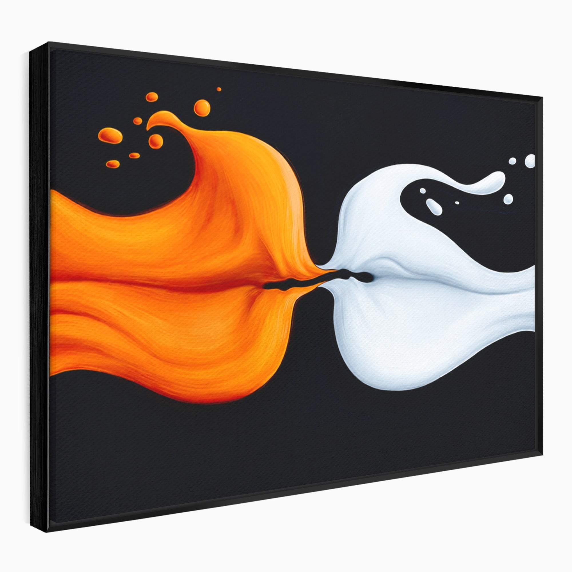 Tablou Canvas Premium LuxCanva® C1384, Imbinare Energetica, Abstract, Fluid, Dinamism, Iubire,Arta Moderna, Dormitor, Living, Culori Vibrante