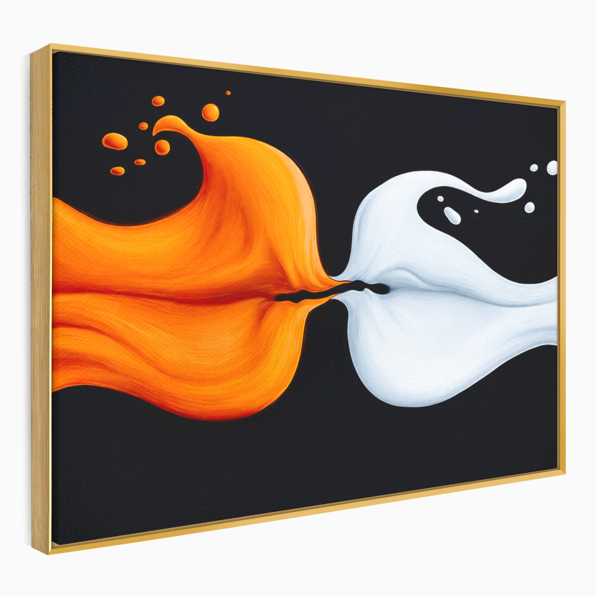 Tablou Canvas Premium LuxCanva® C1384, Imbinare Energetica, Abstract, Fluid, Dinamism, Iubire,Arta Moderna, Dormitor, Living, Culori Vibrante