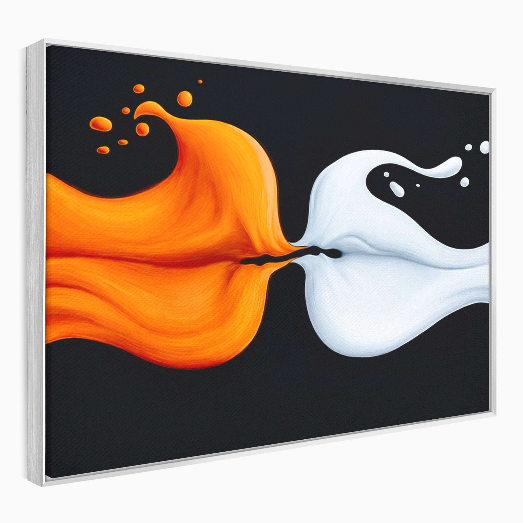 Tablou Canvas Premium LuxCanva® C1384, Imbinare Energetica, Abstract, Fluid, Dinamism, Iubire,Arta Moderna, Dormitor, Living, Culori Vibrante