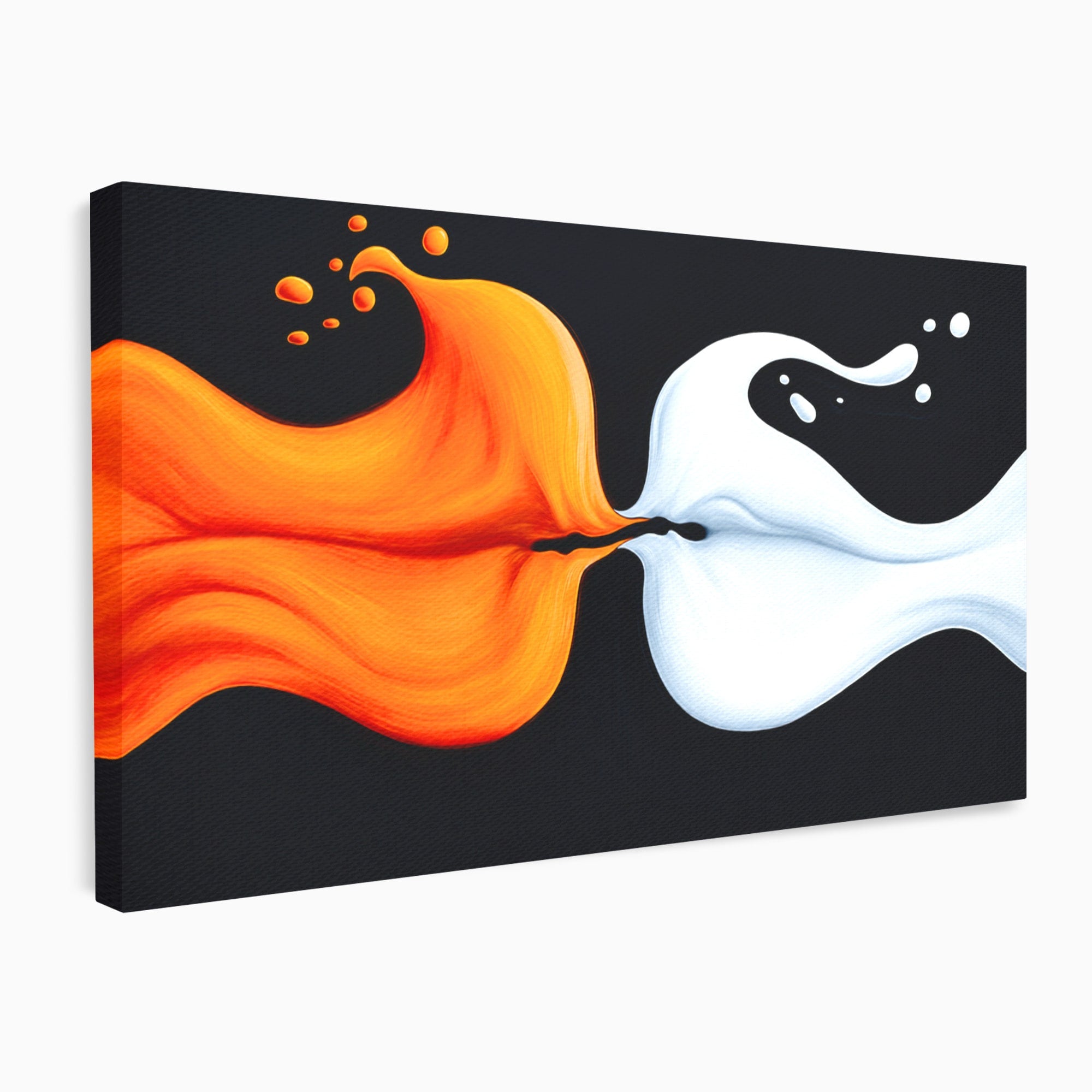 Tablou Canvas Premium LuxCanva® C1384, Imbinare Energetica, Abstract, Fluid, Dinamism, Iubire,Arta Moderna, Dormitor, Living, Culori Vibrante