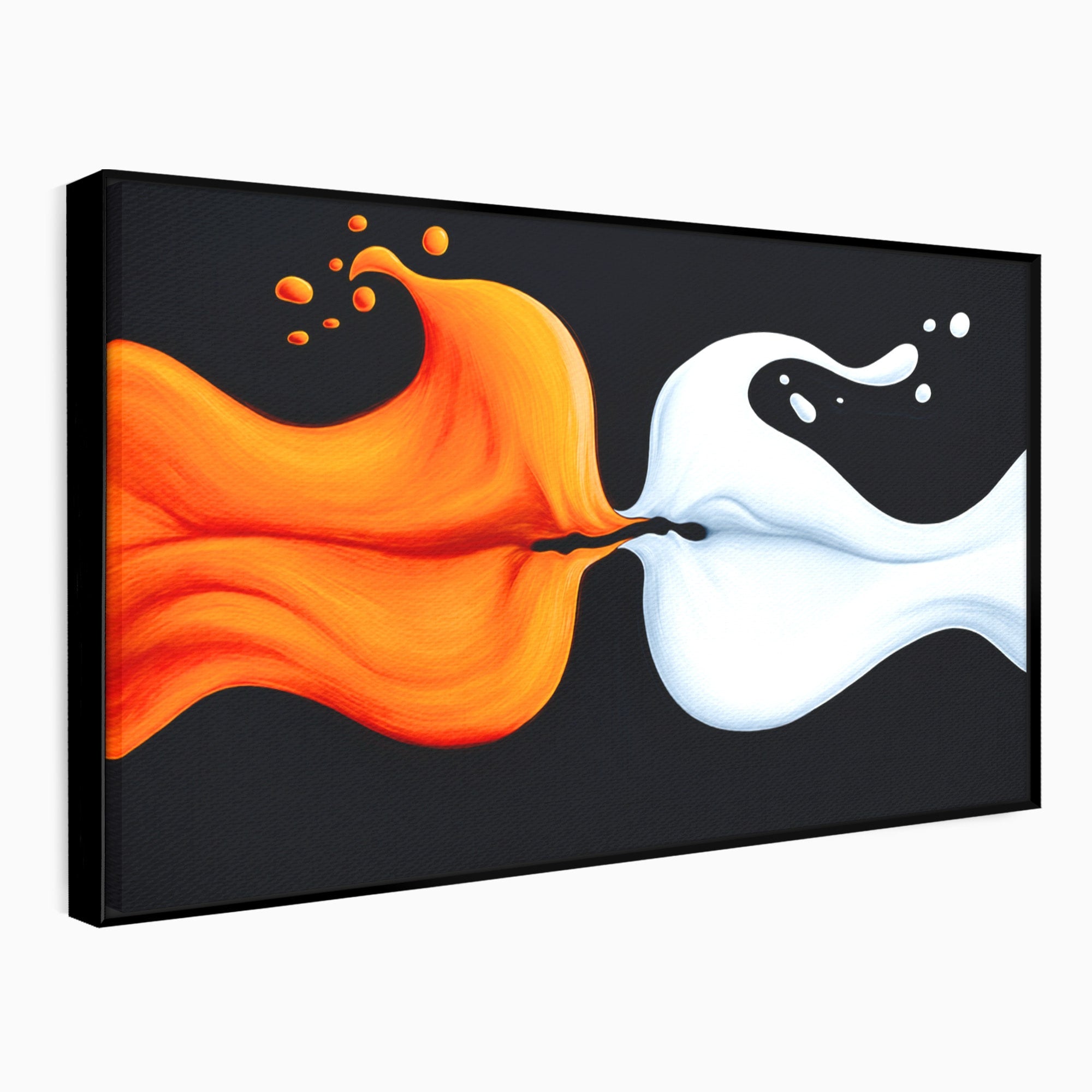 Tablou Canvas Premium LuxCanva® C1384, Imbinare Energetica, Abstract, Fluid, Dinamism, Iubire,Arta Moderna, Dormitor, Living, Culori Vibrante