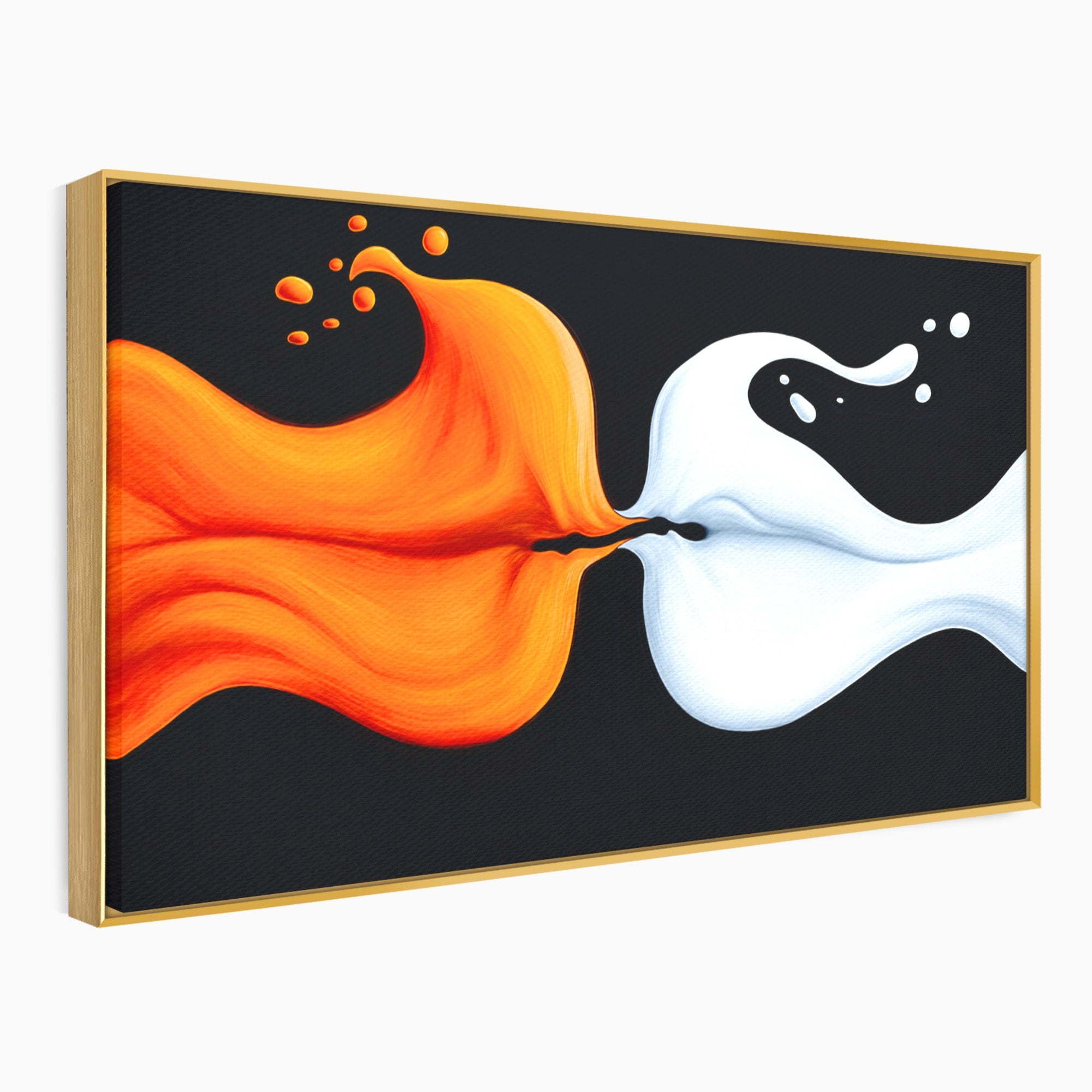 Tablou Canvas Premium LuxCanva® C1384, Imbinare Energetica, Abstract, Fluid, Dinamism, Iubire,Arta Moderna, Dormitor, Living, Culori Vibrante