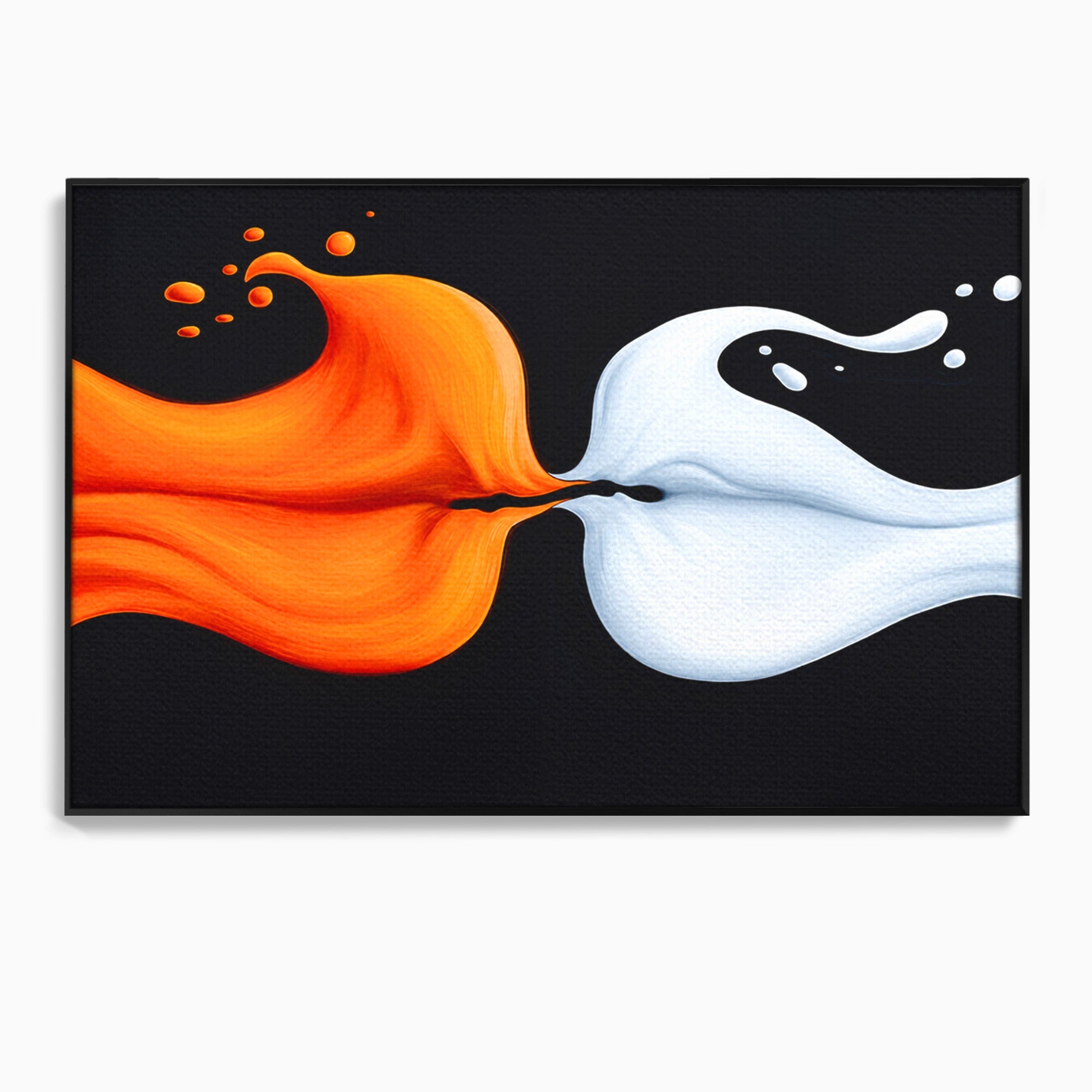 Tablou Canvas Premium LuxCanva® C1384, Imbinare Energetica, Abstract, Fluid, Dinamism, Iubire,Arta Moderna, Dormitor, Living, Culori Vibrante
