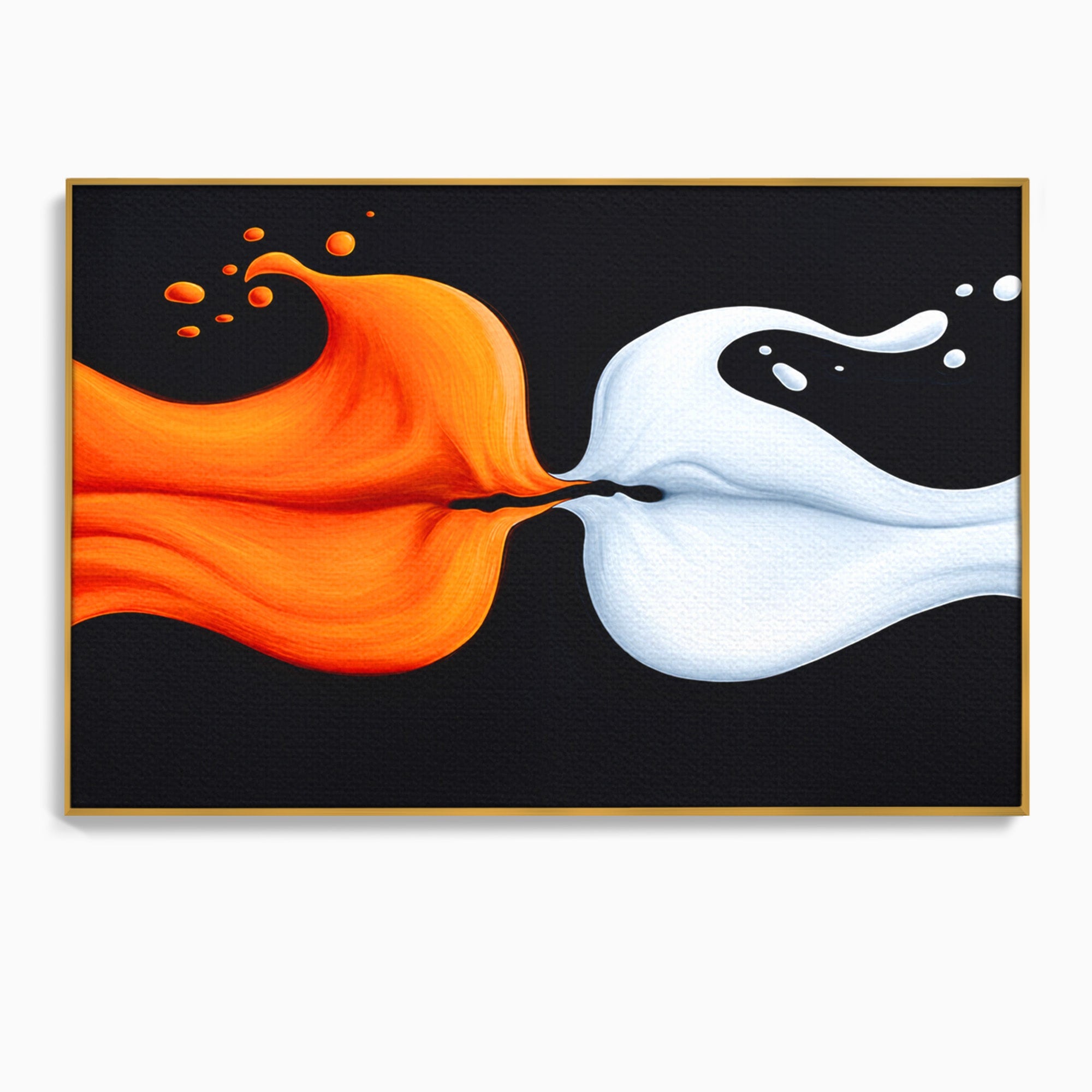 Tablou Canvas Premium LuxCanva® C1384, Imbinare Energetica, Abstract, Fluid, Dinamism, Iubire,Arta Moderna, Dormitor, Living, Culori Vibrante