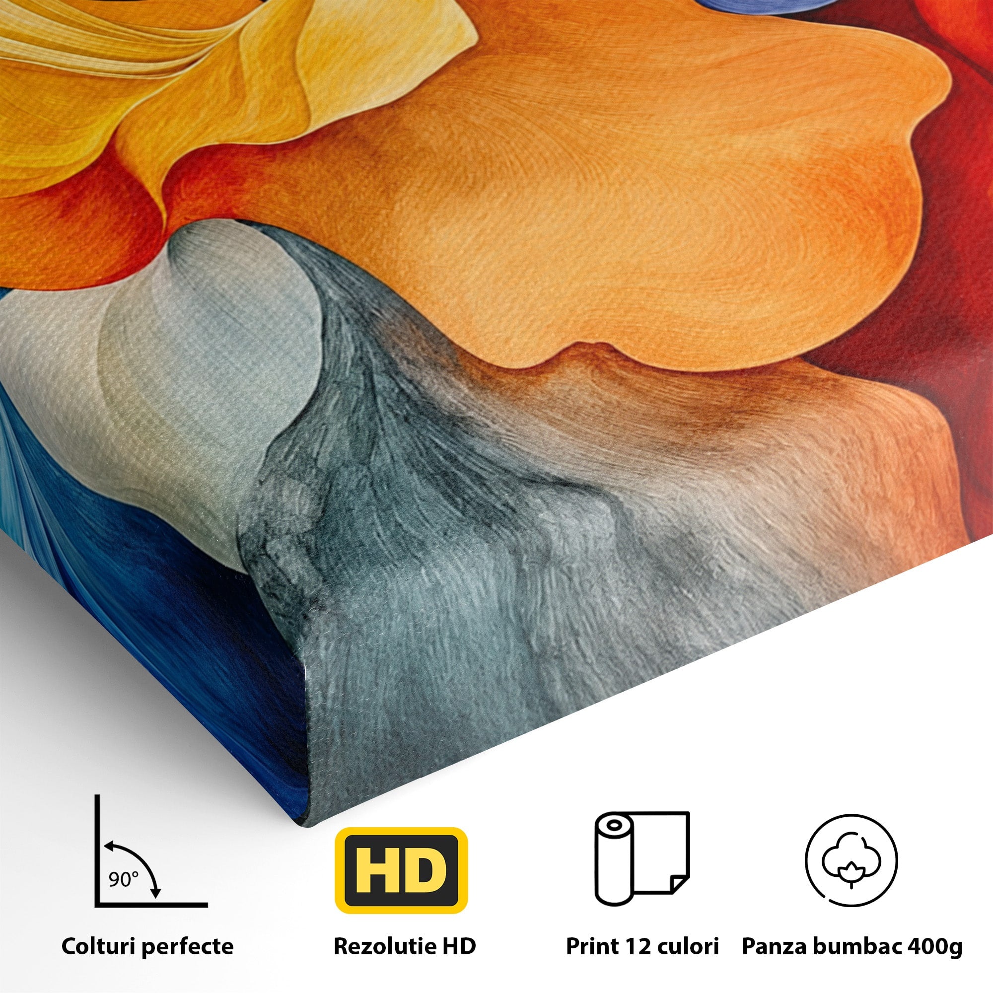 Tablou Canvas Premium LuxCanva® C1387, Fantezie Abstracta, Abstract, Culori, Vibrante, Arta, Living, Culori Vibrante