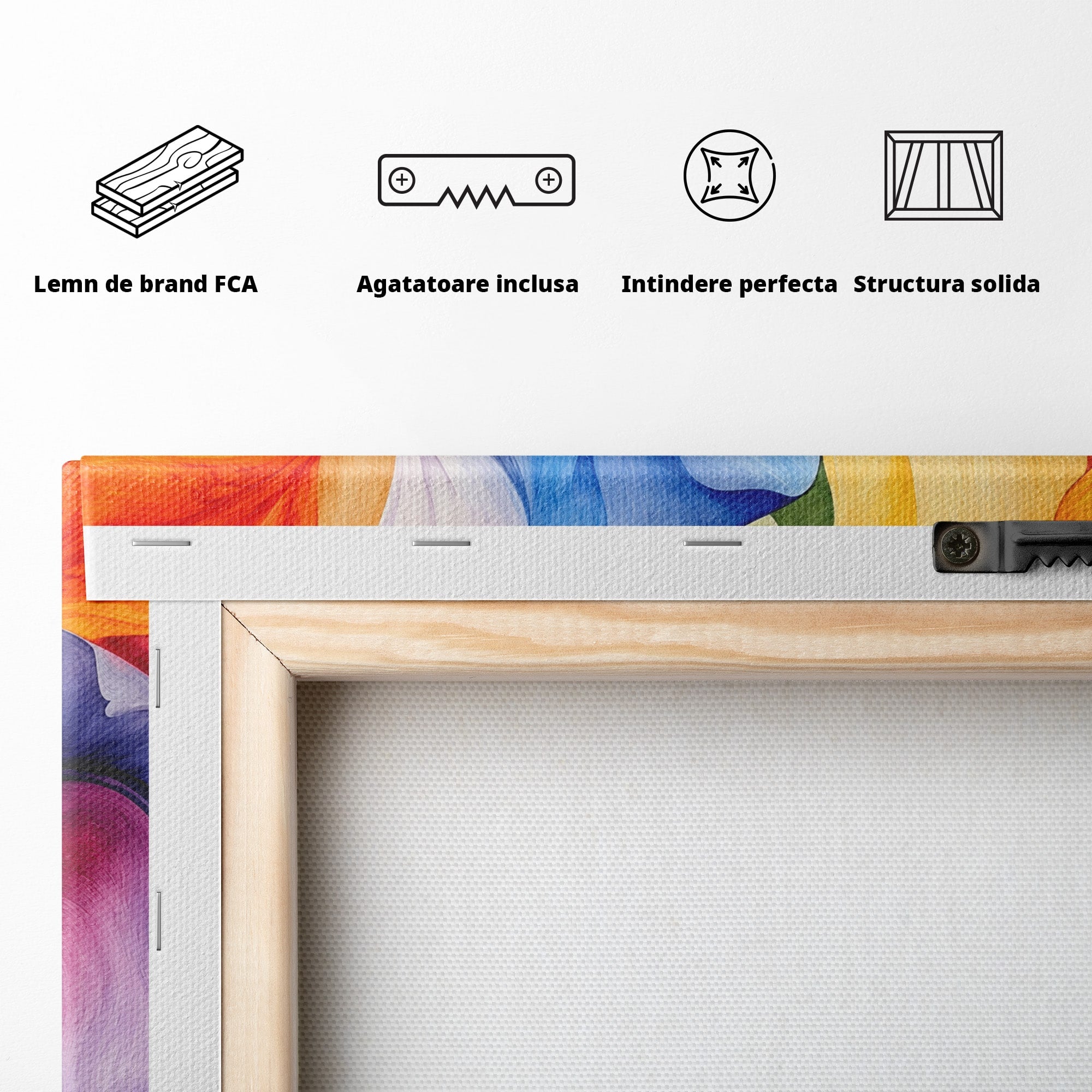 Tablou Canvas Premium LuxCanva® C1387, Fantezie Abstracta, Abstract, Culori, Vibrante, Arta, Living, Culori Vibrante
