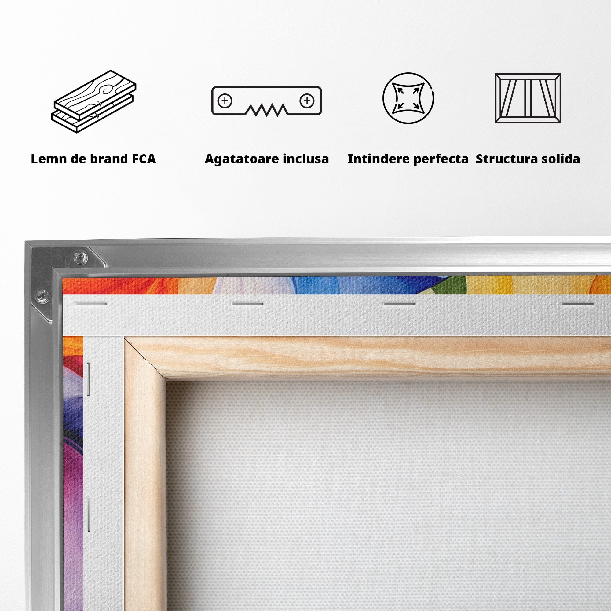 Tablou Canvas Premium LuxCanva® C1387, Fantezie Abstracta, Abstract, Culori, Vibrante, Arta, Living, Culori Vibrante
