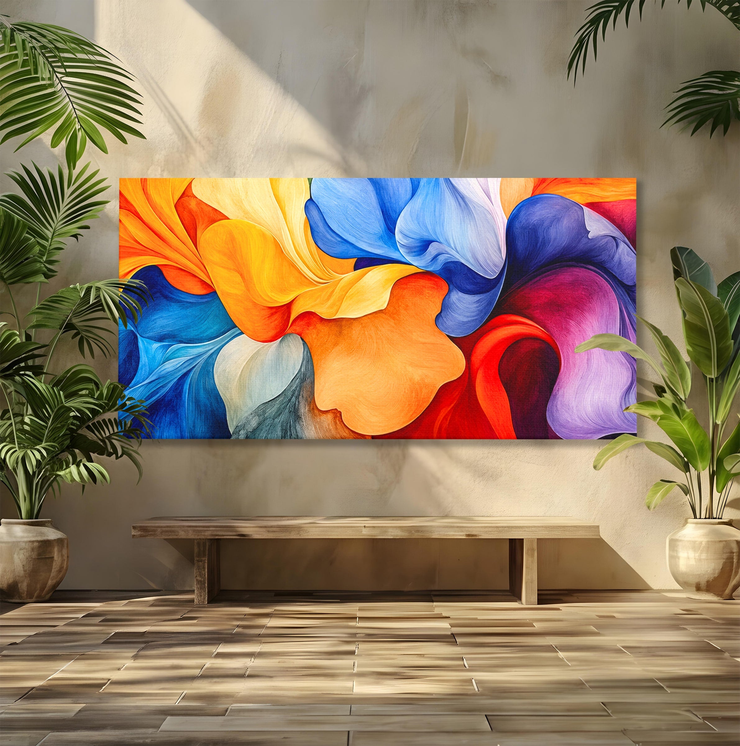 Tablou Canvas Premium LuxCanva® C1387, Fantezie Abstracta, Abstract, Culori, Vibrante, Arta, Living, Culori Vibrante
