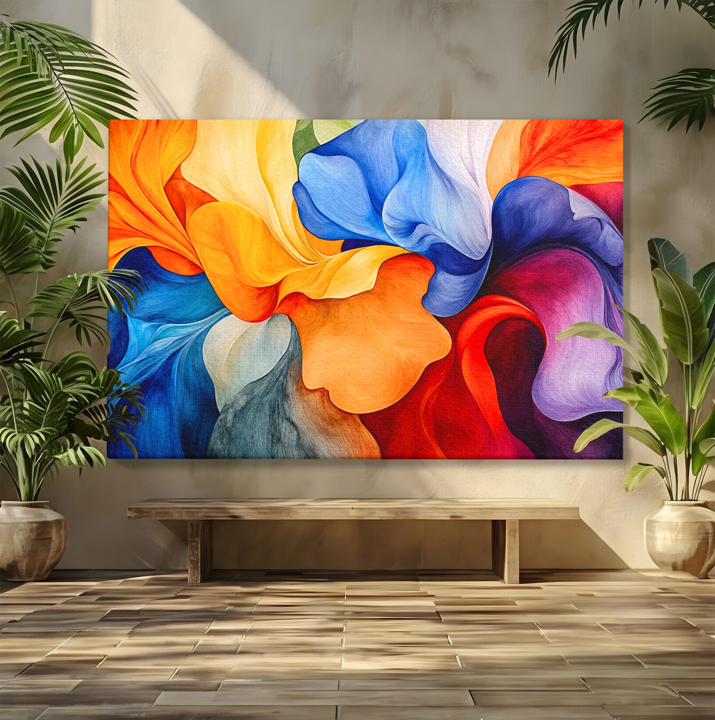 Tablou Canvas Premium LuxCanva® C1387, Fantezie Abstracta, Abstract, Culori, Vibrante, Arta, Living, Culori Vibrante