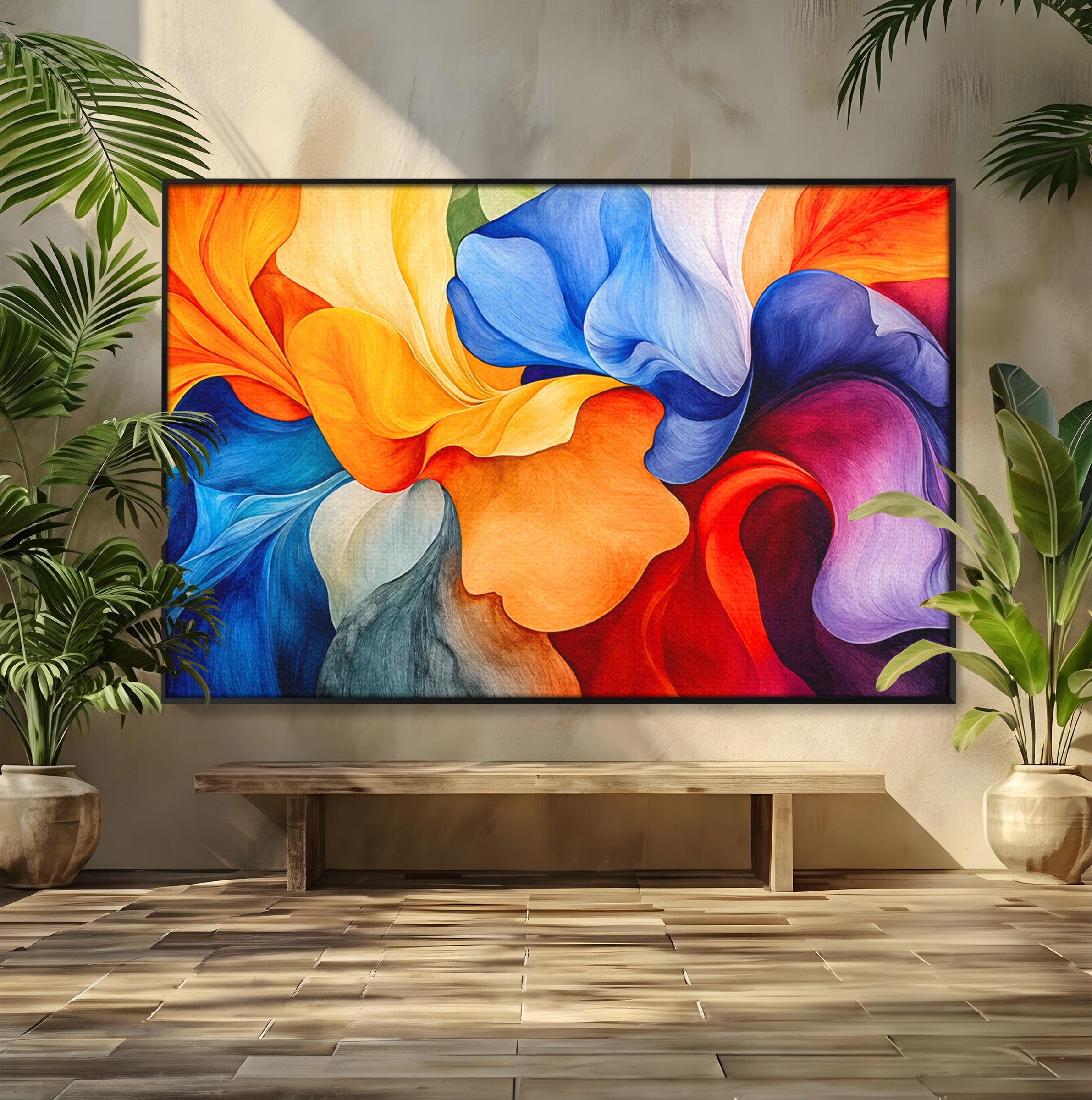 Tablou Canvas Premium LuxCanva® C1387, Fantezie Abstracta, Abstract, Culori, Vibrante, Arta, Living, Culori Vibrante