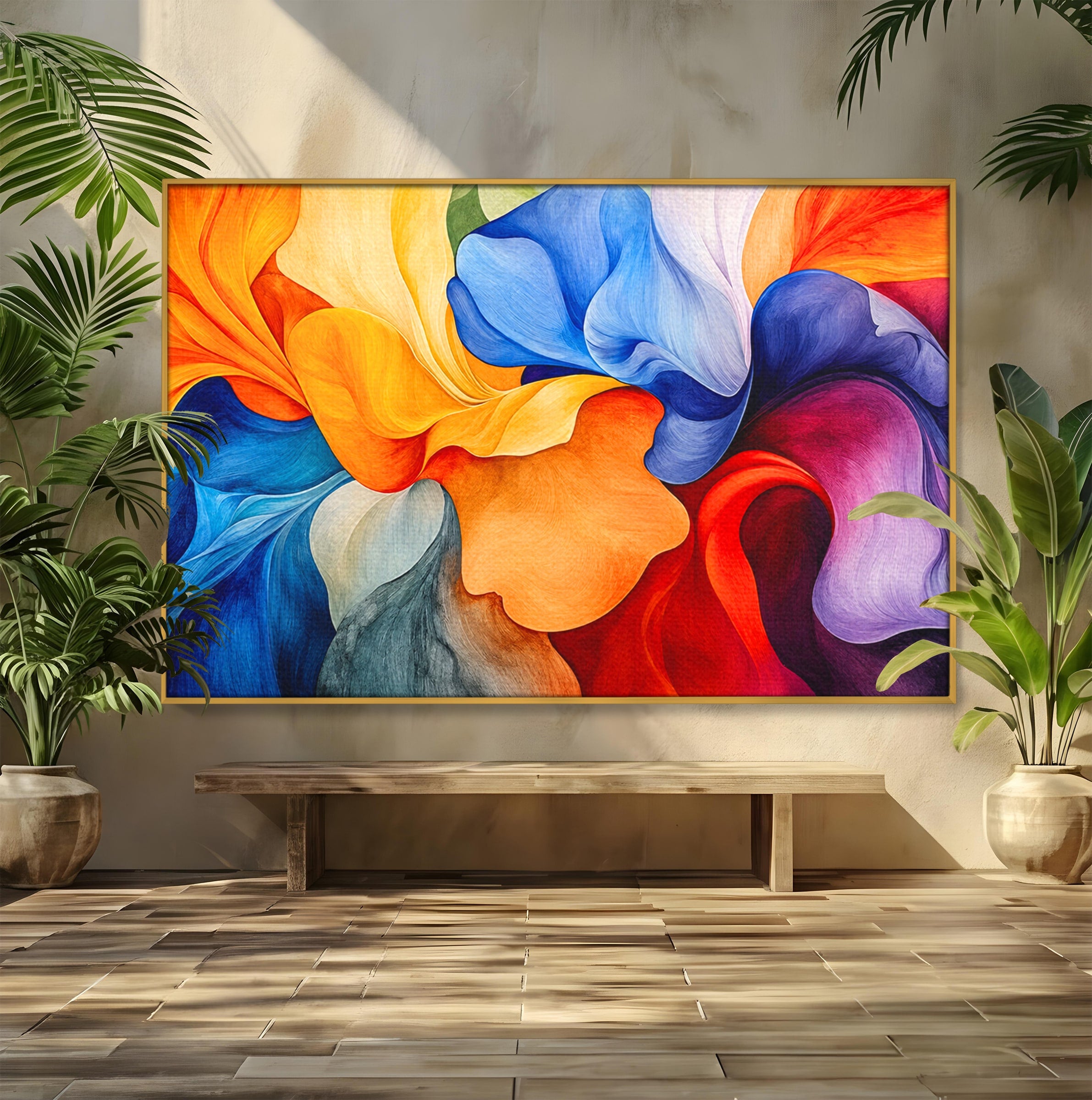 Tablou Canvas Premium LuxCanva® C1387, Fantezie Abstracta, Abstract, Culori, Vibrante, Arta, Living, Culori Vibrante