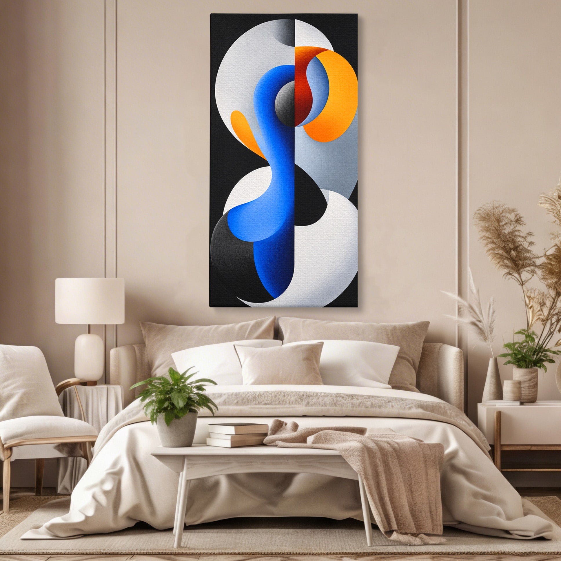 Tablou Canvas Premium LuxCanva® C1388, Forme Abstracte Dinamice, Abstract, Forme, Modern, Arta, Living, Birou, Culori Vibrante