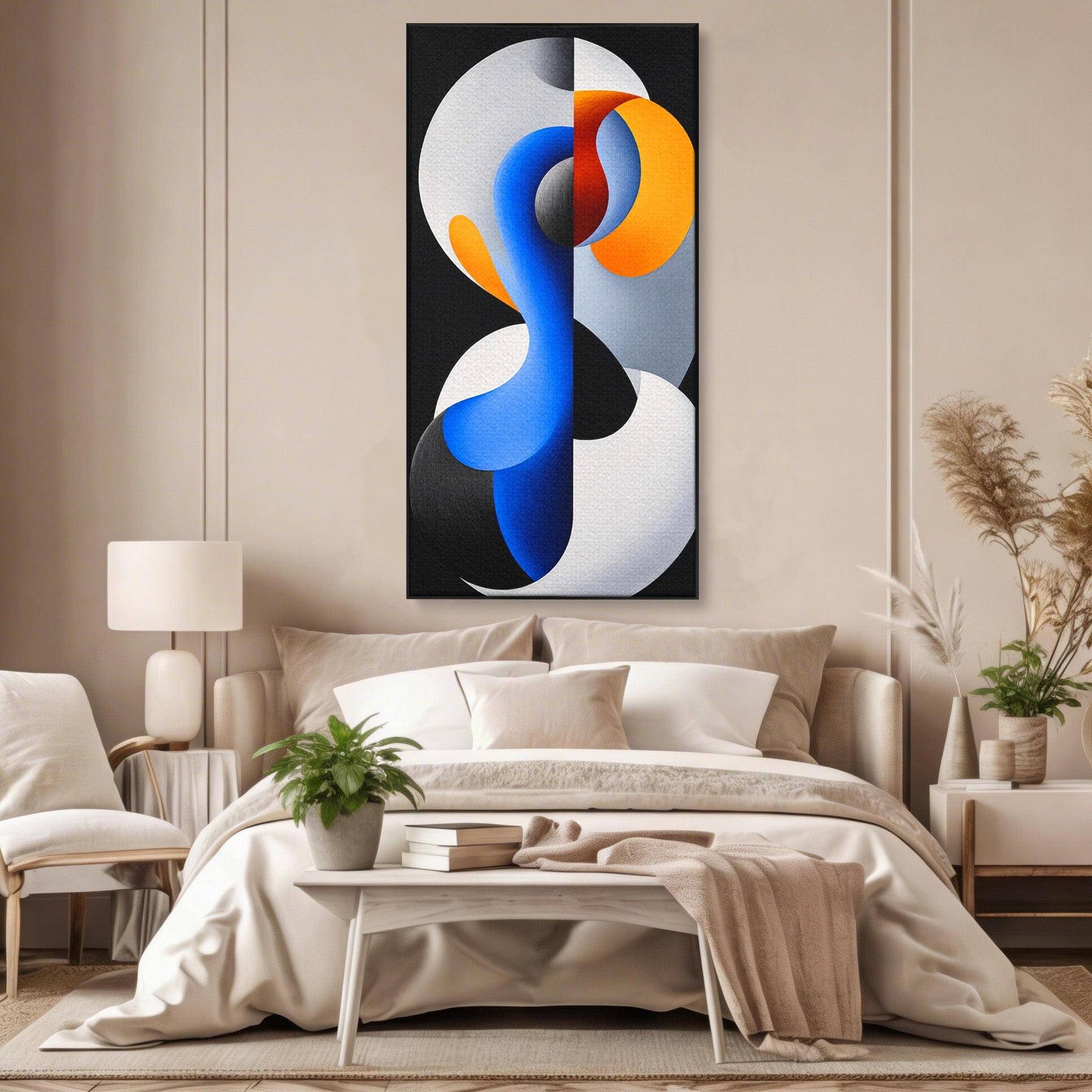 Tablou Canvas Premium LuxCanva® C1388, Forme Abstracte Dinamice, Abstract, Forme, Modern, Arta, Living, Birou, Culori Vibrante