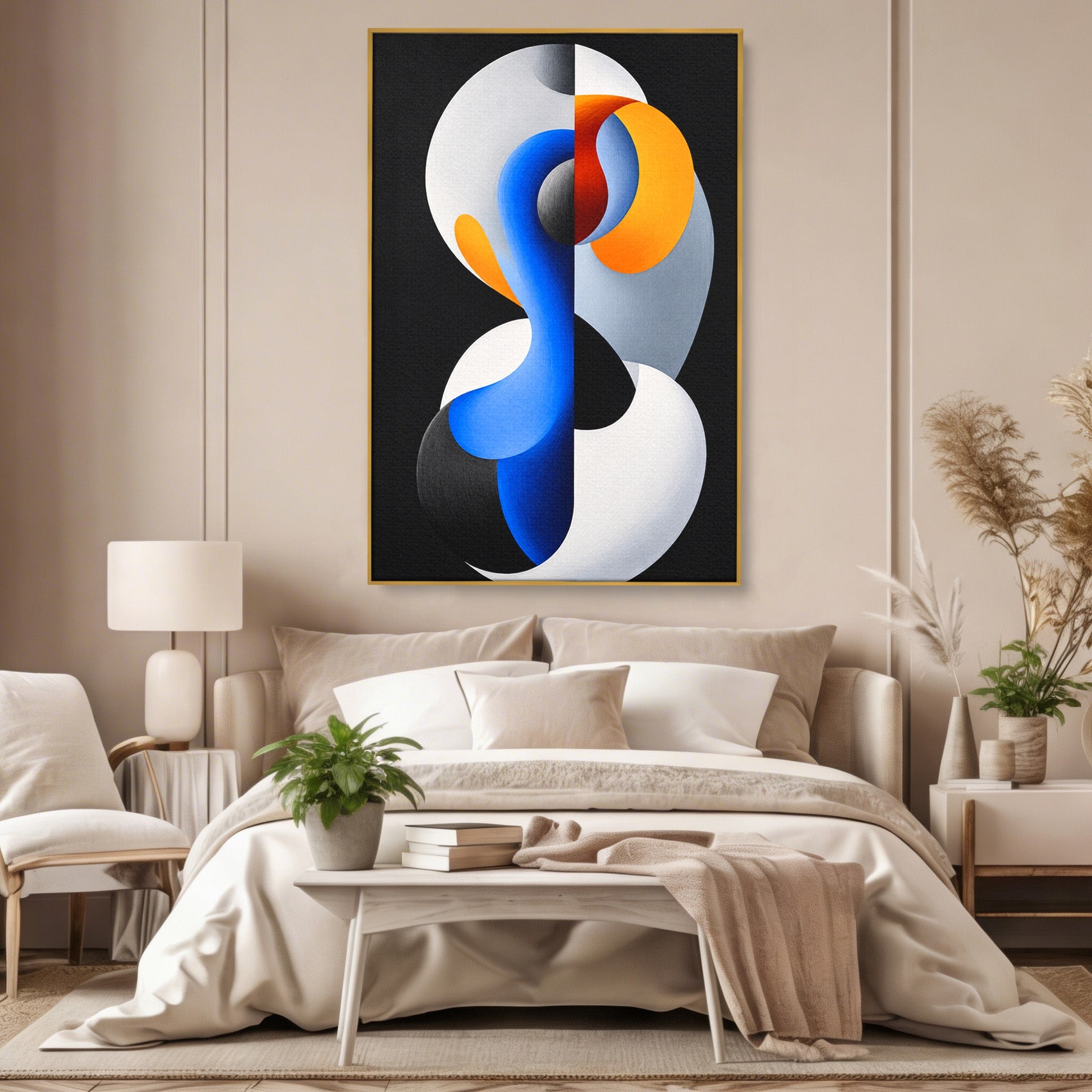 Tablou Canvas Premium LuxCanva® C1388, Forme Abstracte Dinamice, Abstract, Forme, Modern, Arta, Living, Birou, Culori Vibrante