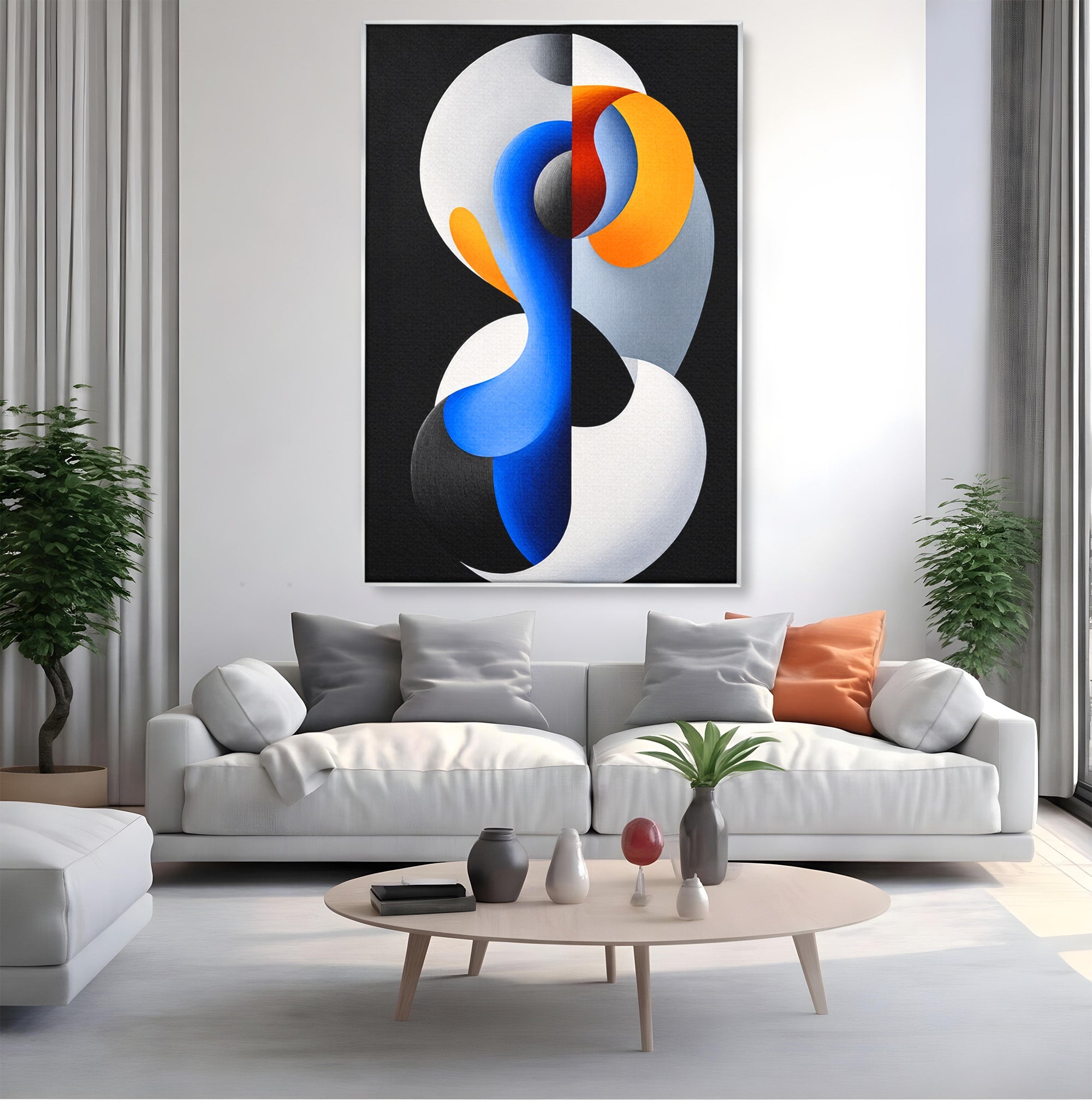 Tablou Canvas Premium LuxCanva® C1388, Forme Abstracte Dinamice, Abstract, Forme, Modern, Arta, Living, Birou, Culori Vibrante