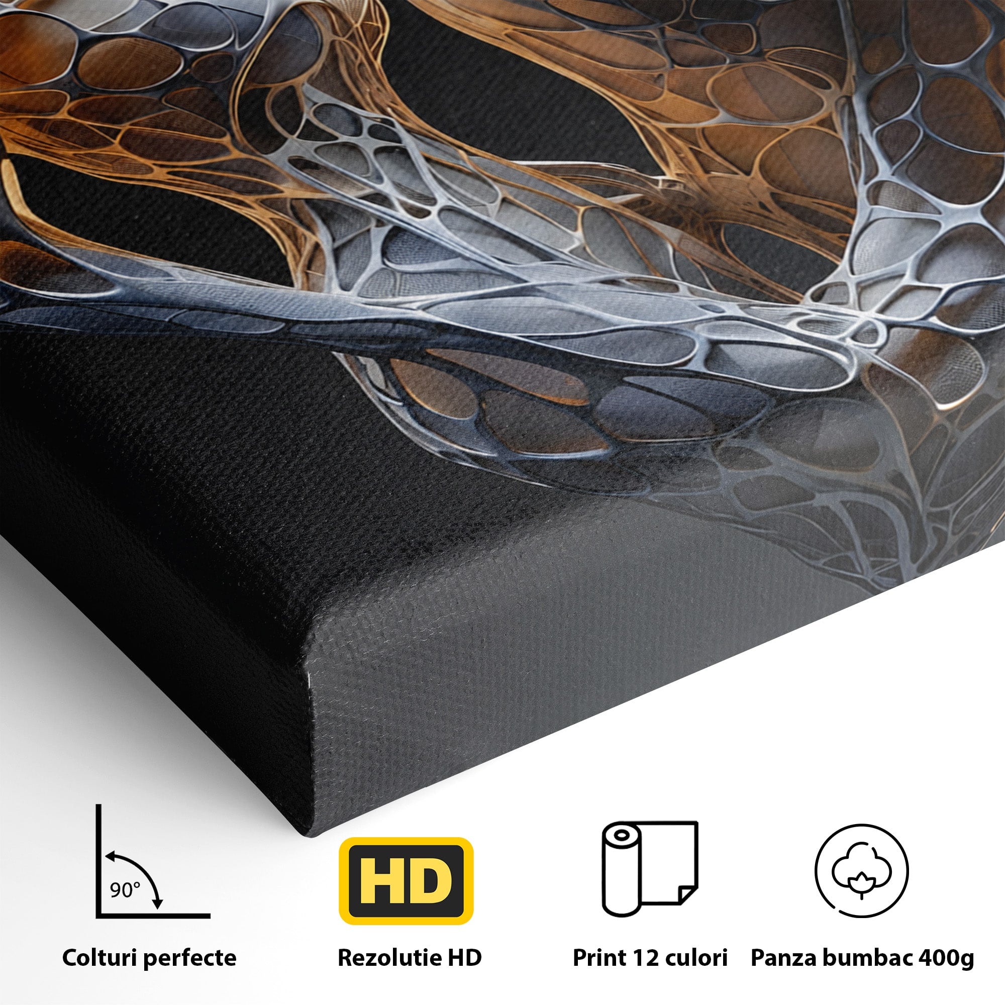 Tablou Canvas Premium LuxCanva® C1389, Imbratisare Abstracta, Cuplu, Abstract, Iubire, Sculptura, Dormitor, Living, Culori Vibrante