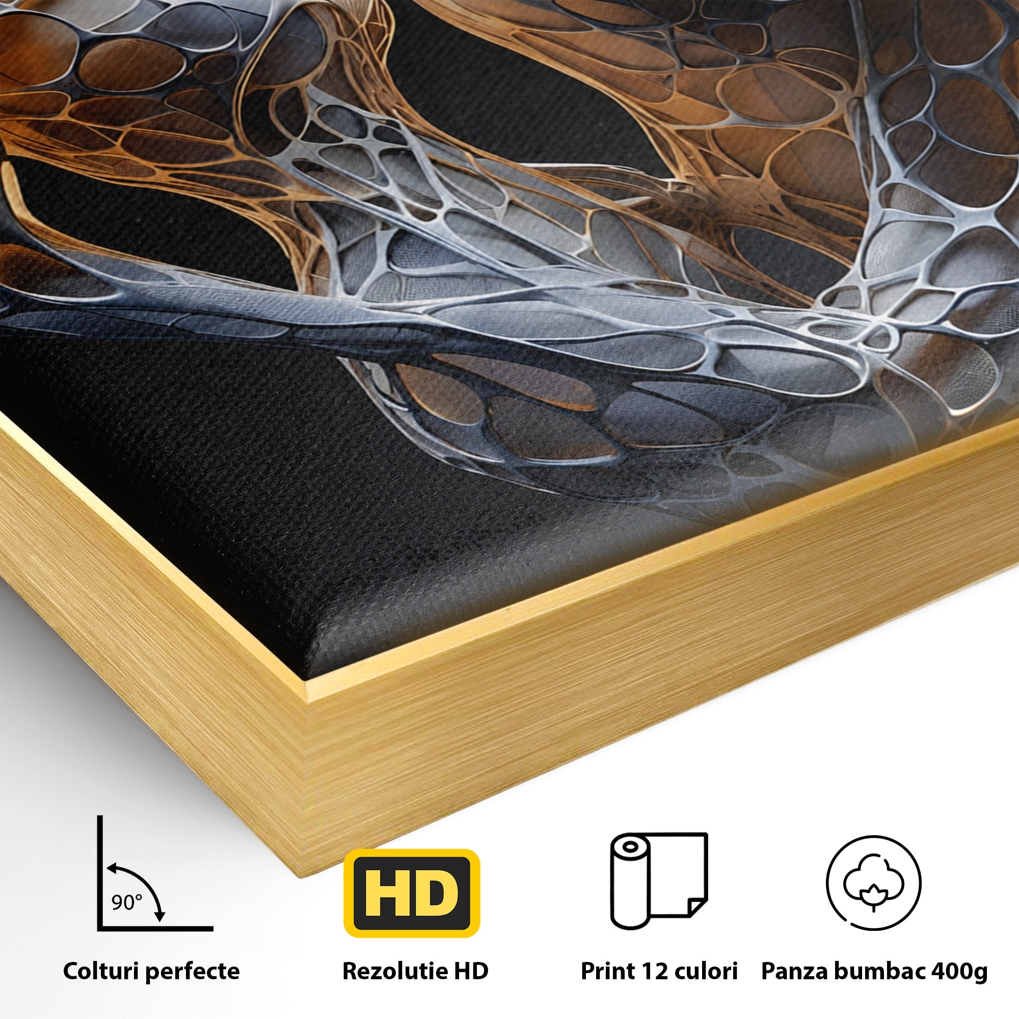 Tablou Canvas Premium LuxCanva® C1389, Imbratisare Abstracta, Cuplu, Abstract, Iubire, Sculptura, Dormitor, Living, Culori Vibrante