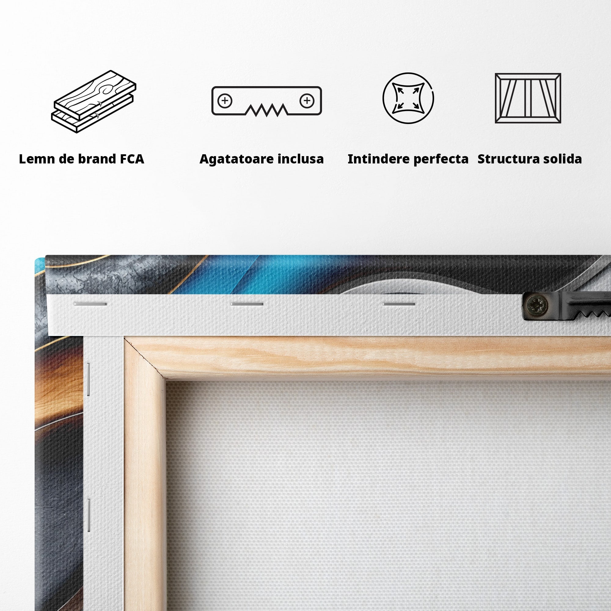 Tablou Canvas Premium LuxCanva® C1390, Valuri Abstracte, Abstract, Valuri, Textura, Living, Birou, Culori Vibrante