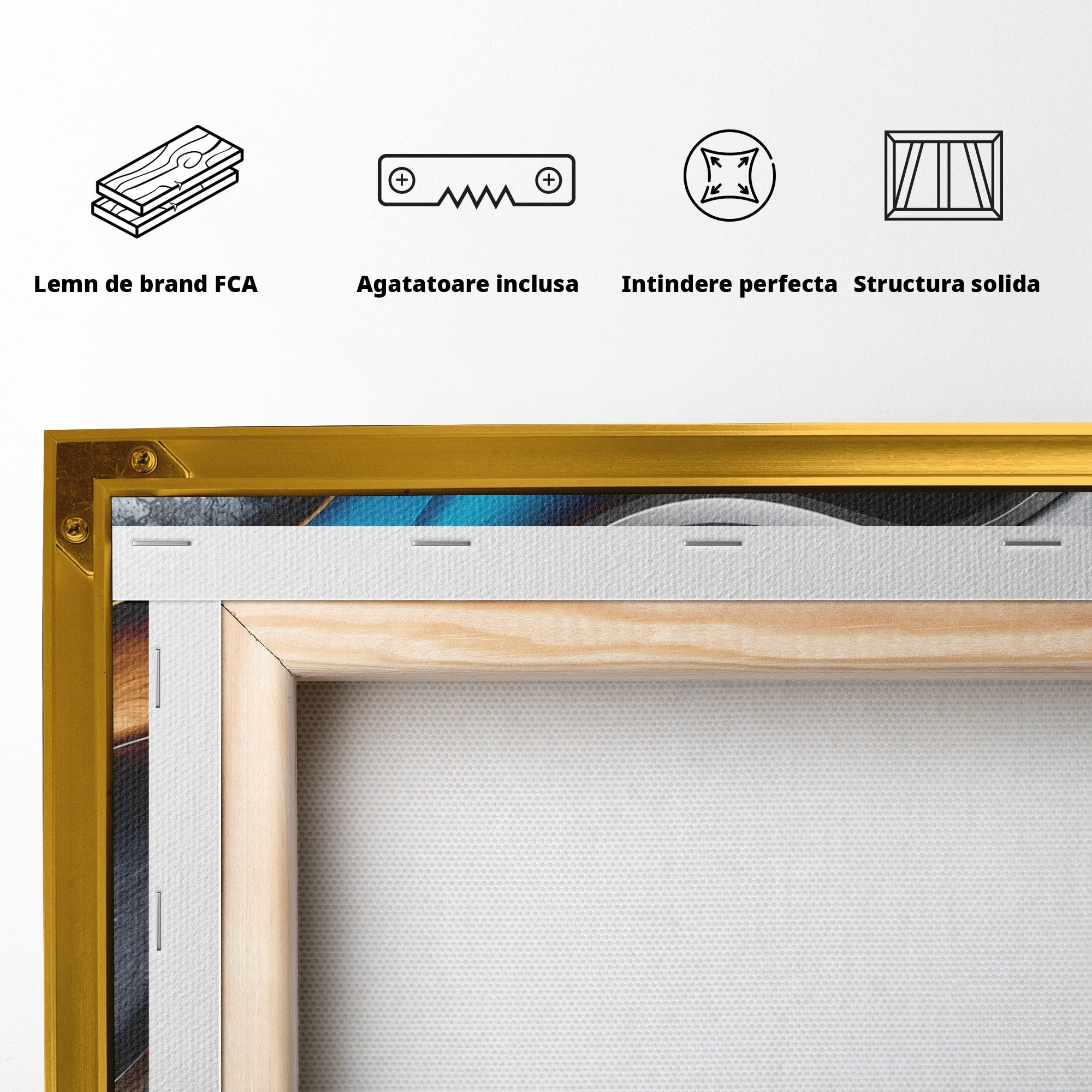 Tablou Canvas Premium LuxCanva® C1390, Valuri Abstracte, Abstract, Valuri, Textura, Living, Birou, Culori Vibrante