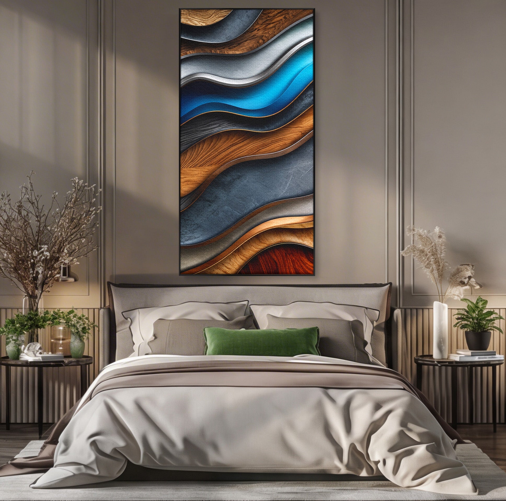 Tablou Canvas Premium LuxCanva® C1390, Valuri Abstracte, Abstract, Valuri, Textura, Living, Birou, Culori Vibrante