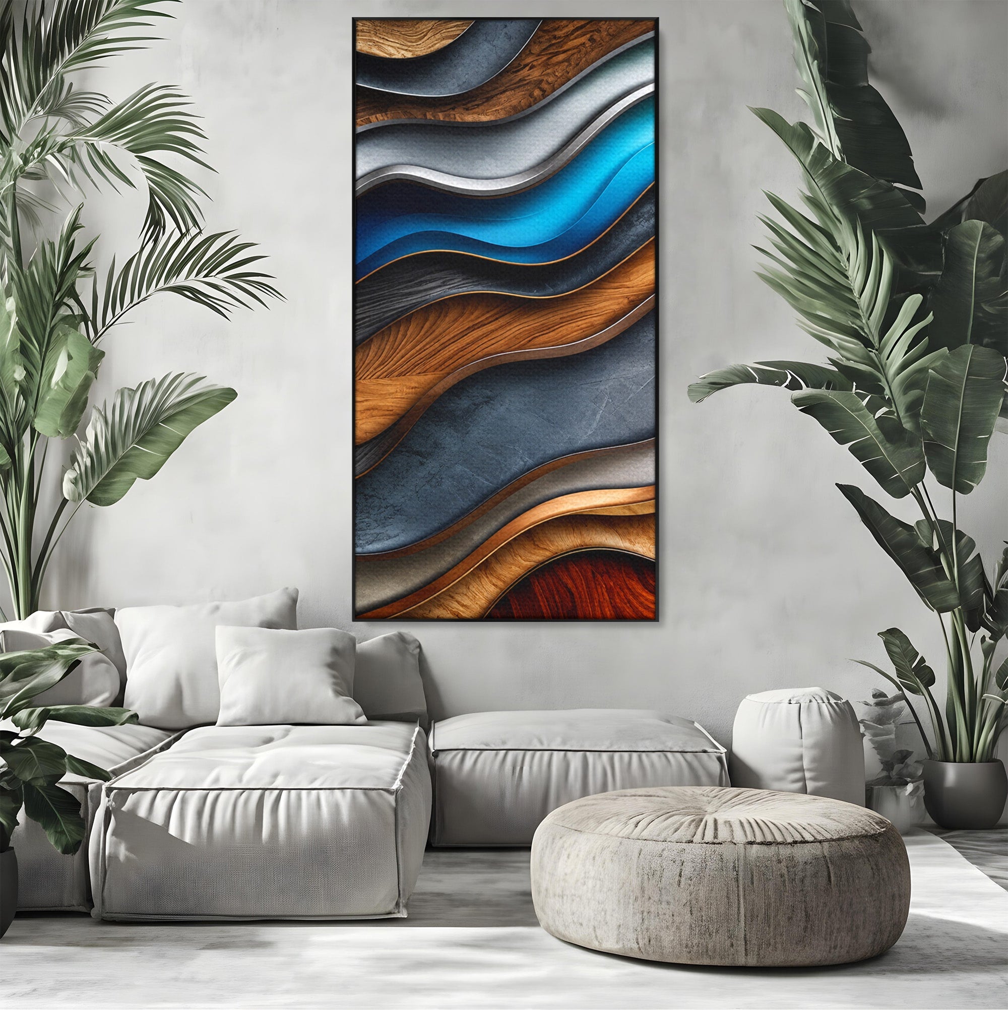 Tablou Canvas Premium LuxCanva® C1390, Valuri Abstracte, Abstract, Valuri, Textura, Living, Birou, Culori Vibrante