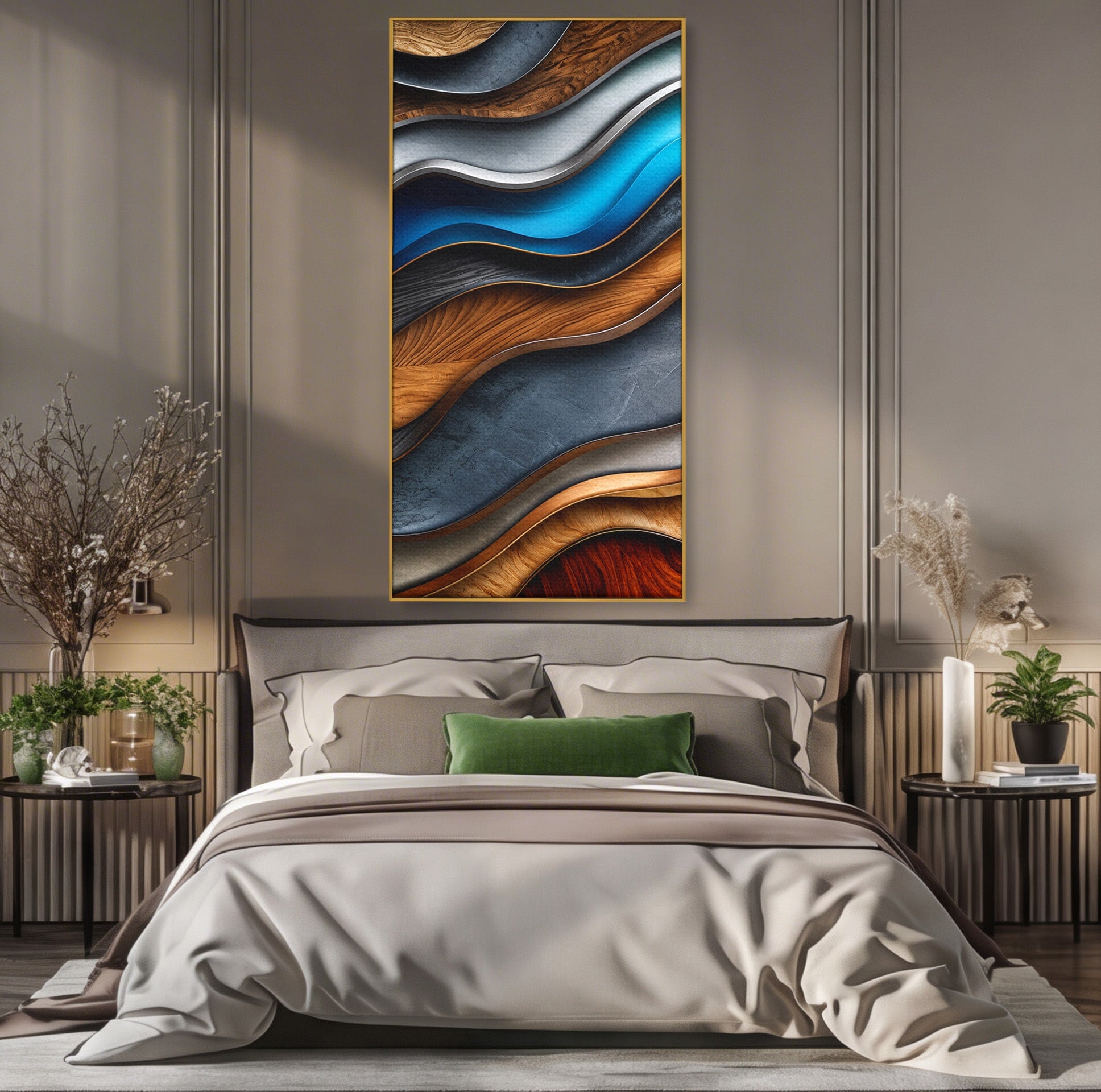 Tablou Canvas Premium LuxCanva® C1390, Valuri Abstracte, Abstract, Valuri, Textura, Living, Birou, Culori Vibrante