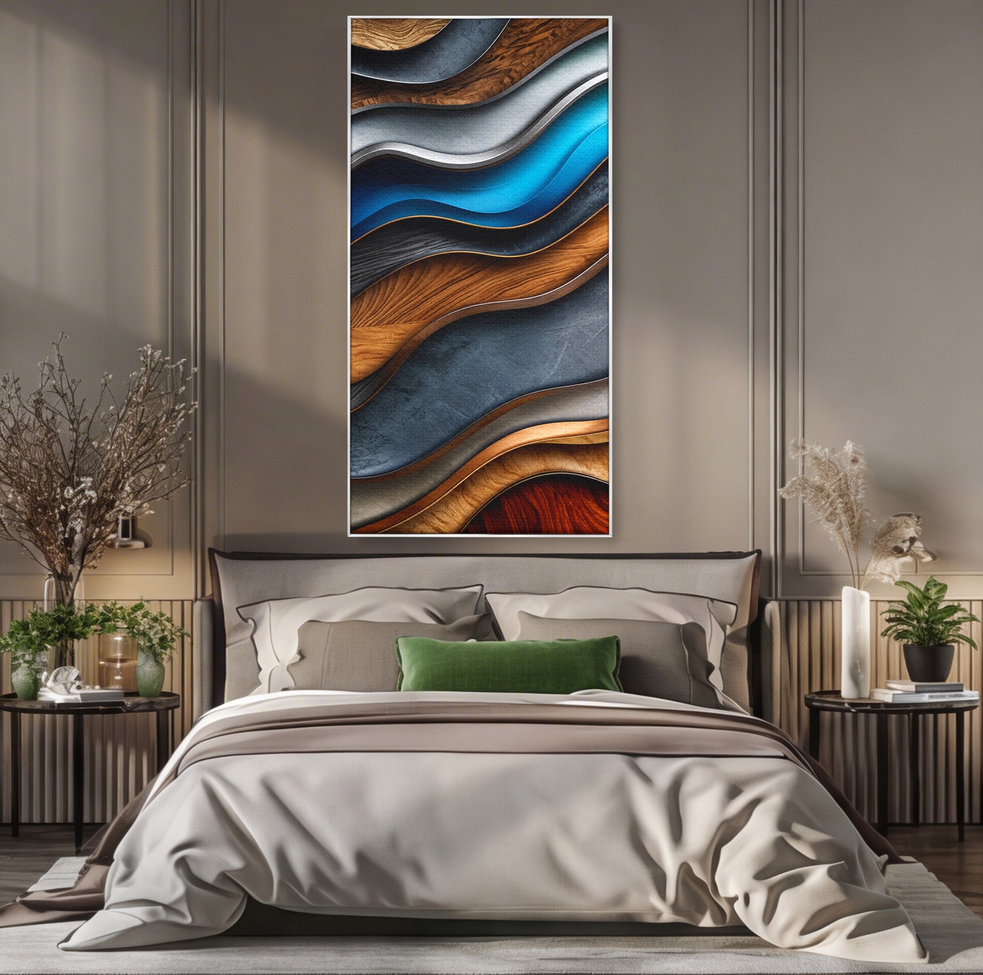 Tablou Canvas Premium LuxCanva® C1390, Valuri Abstracte, Abstract, Valuri, Textura, Living, Birou, Culori Vibrante