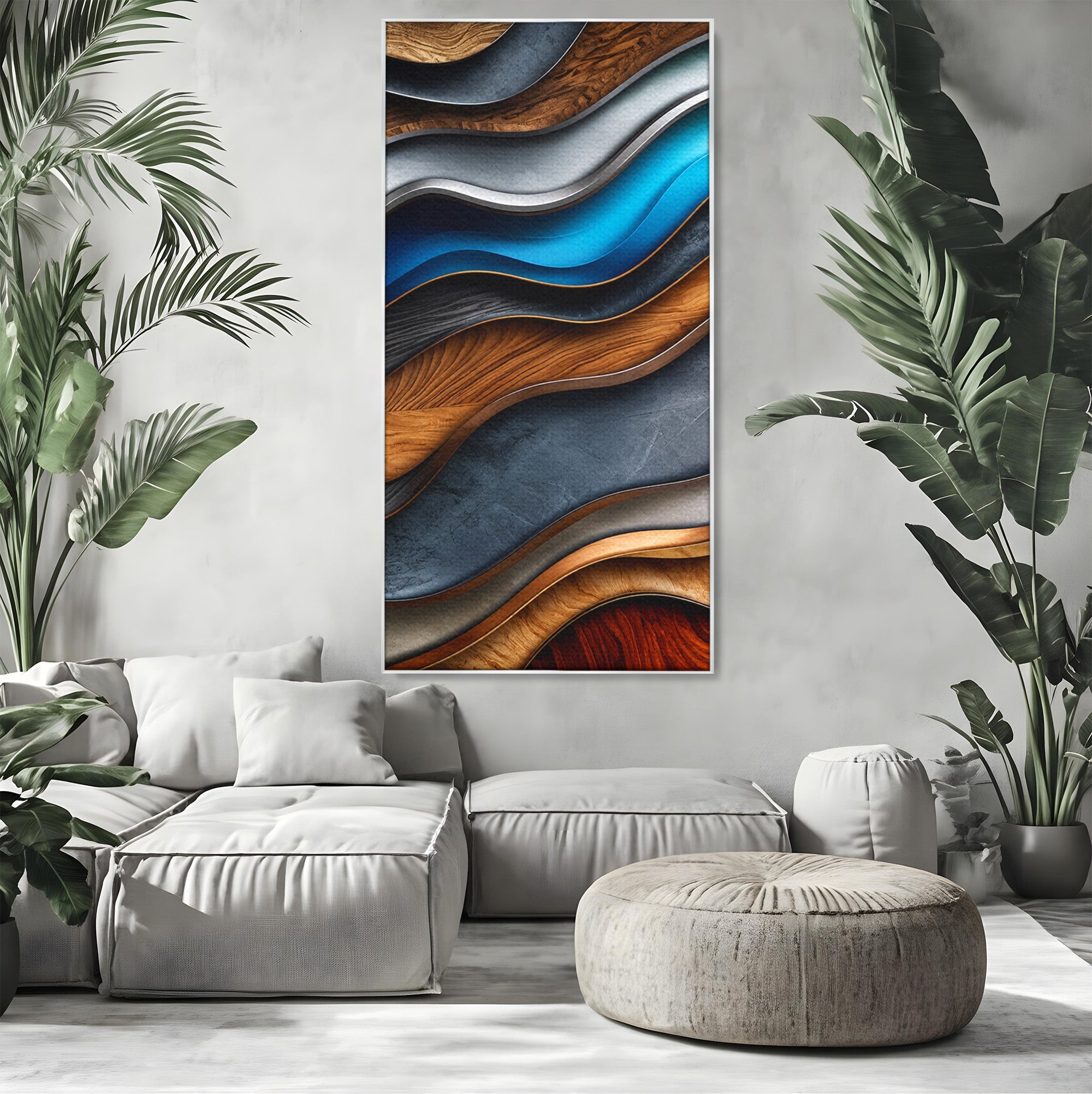 Tablou Canvas Premium LuxCanva® C1390, Valuri Abstracte, Abstract, Valuri, Textura, Living, Birou, Culori Vibrante