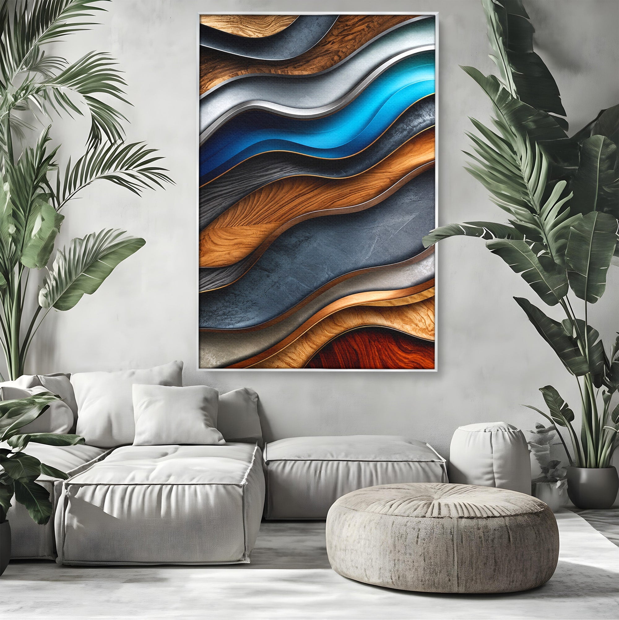 Tablou Canvas Premium LuxCanva® C1390, Valuri Abstracte, Abstract, Valuri, Textura, Living, Birou, Culori Vibrante