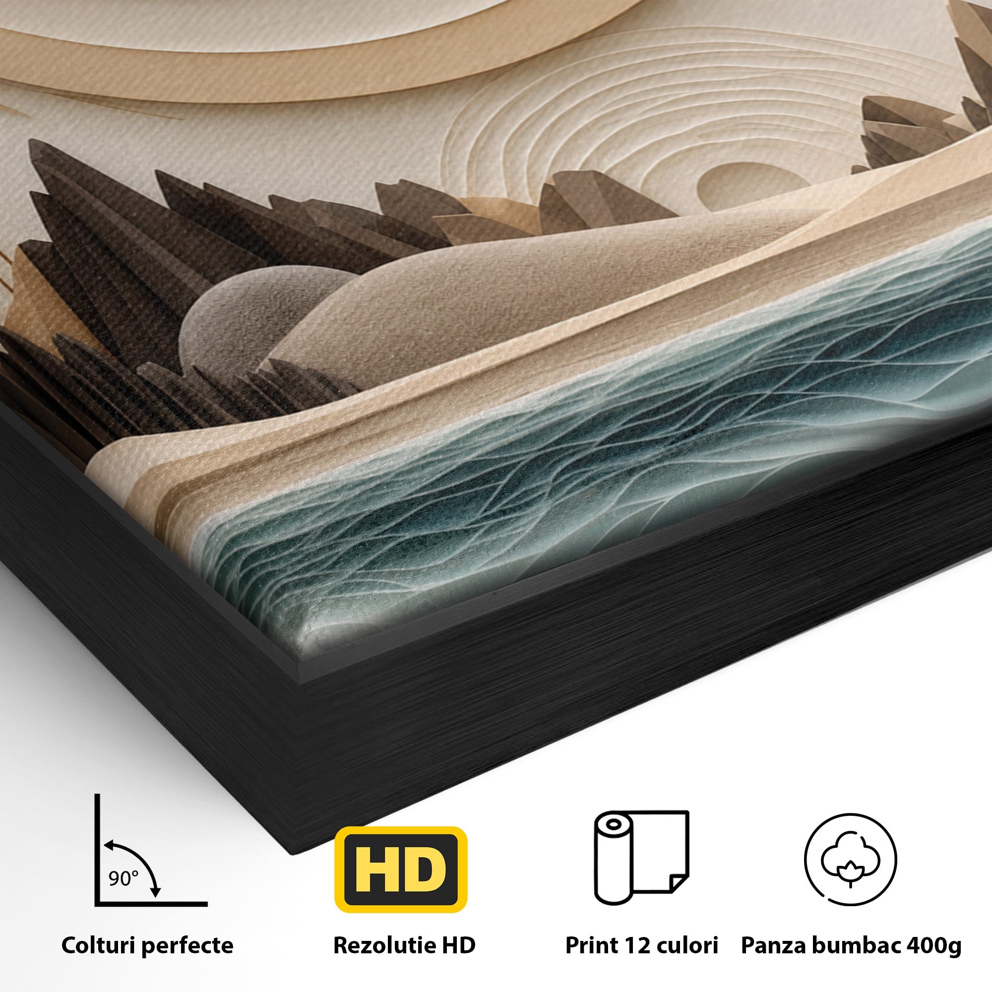 Tablou Canvas Premium LuxCanva® C1391, Peisaj Geometric Abstract, Peisaj, Abstract, Geometric, Modern, Birou, Culori Vibrante