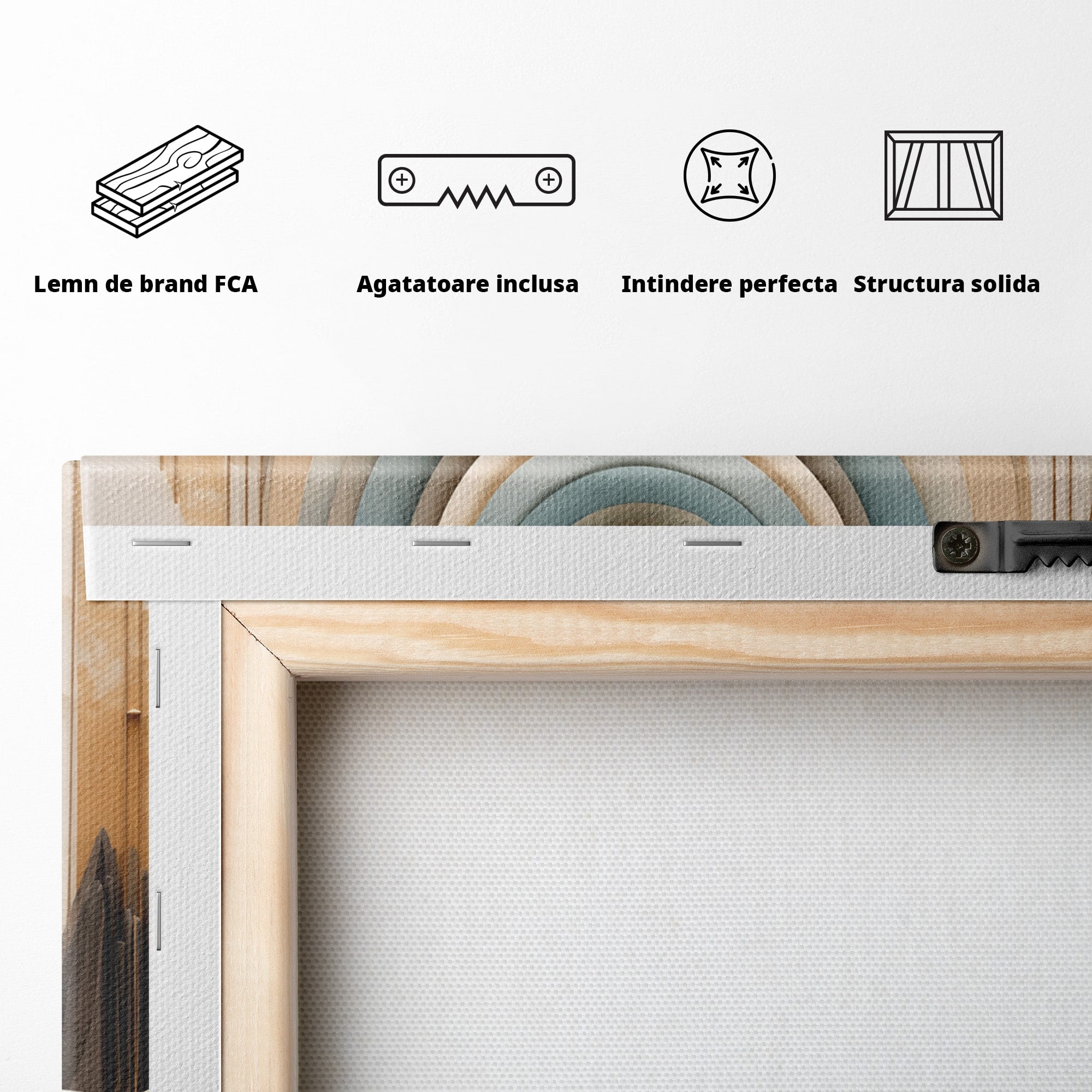 Tablou Canvas Premium LuxCanva® C1391, Peisaj Geometric Abstract, Peisaj, Abstract, Geometric, Modern, Birou, Culori Vibrante