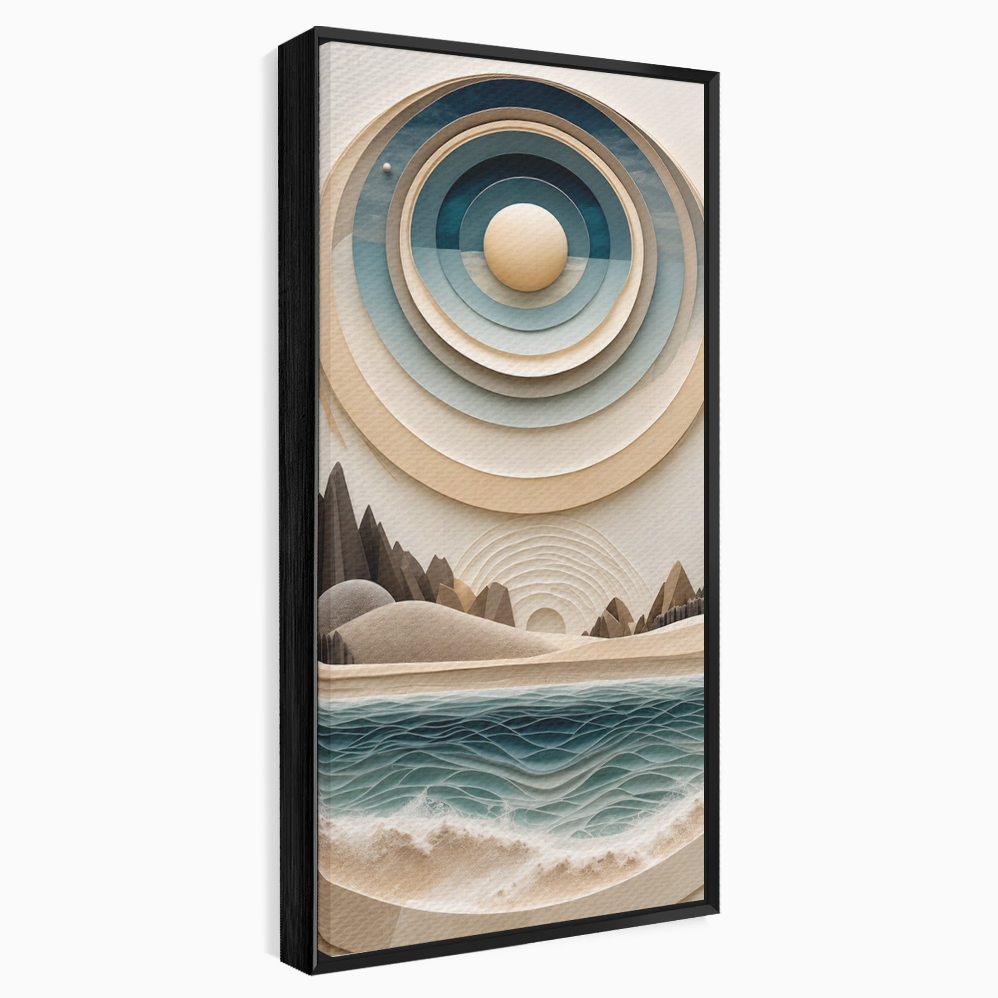 Tablou Canvas Premium LuxCanva® C1391, Peisaj Geometric Abstract, Peisaj, Abstract, Geometric, Modern, Birou, Culori Vibrante