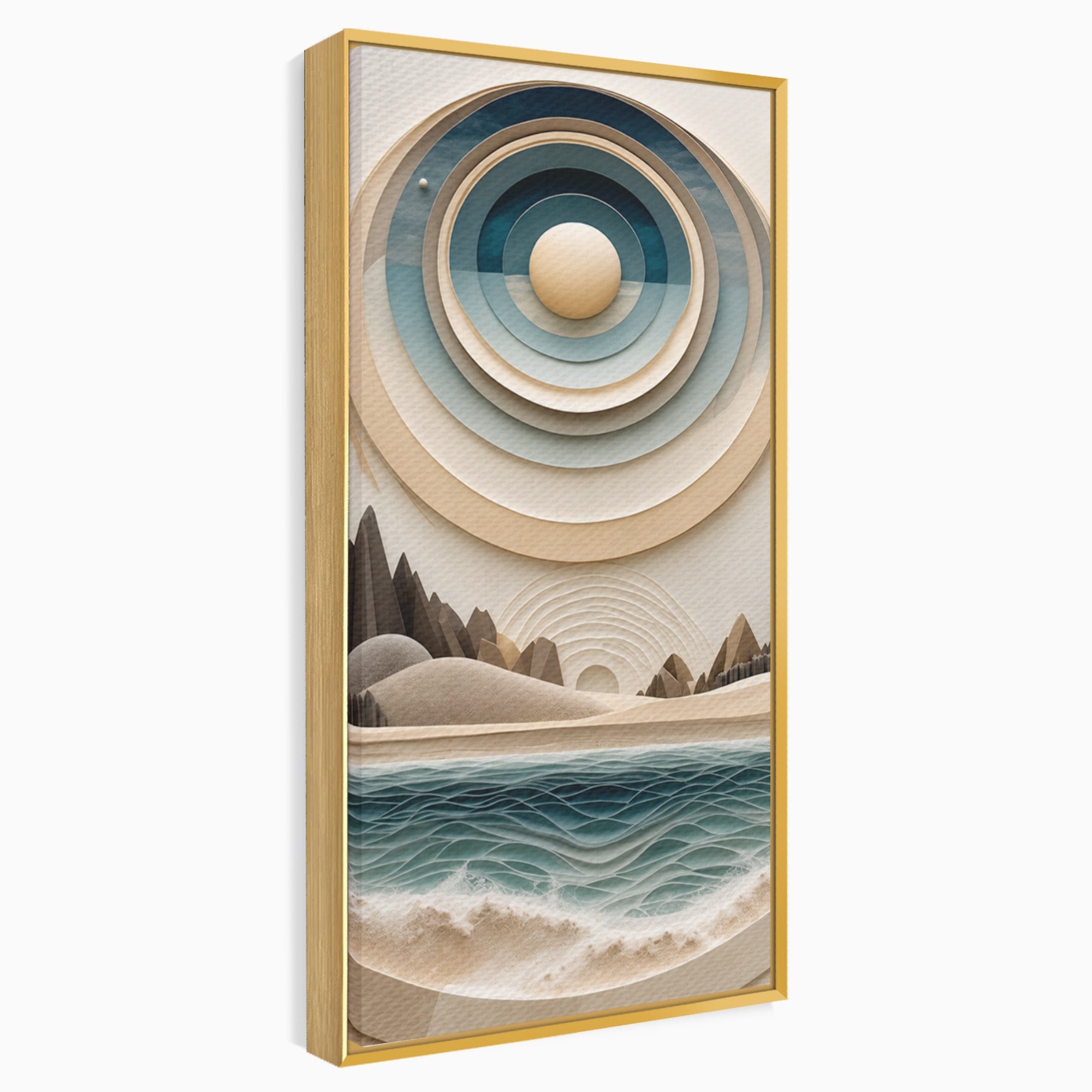 Tablou Canvas Premium LuxCanva® C1391, Peisaj Geometric Abstract, Peisaj, Abstract, Geometric, Modern, Birou, Culori Vibrante