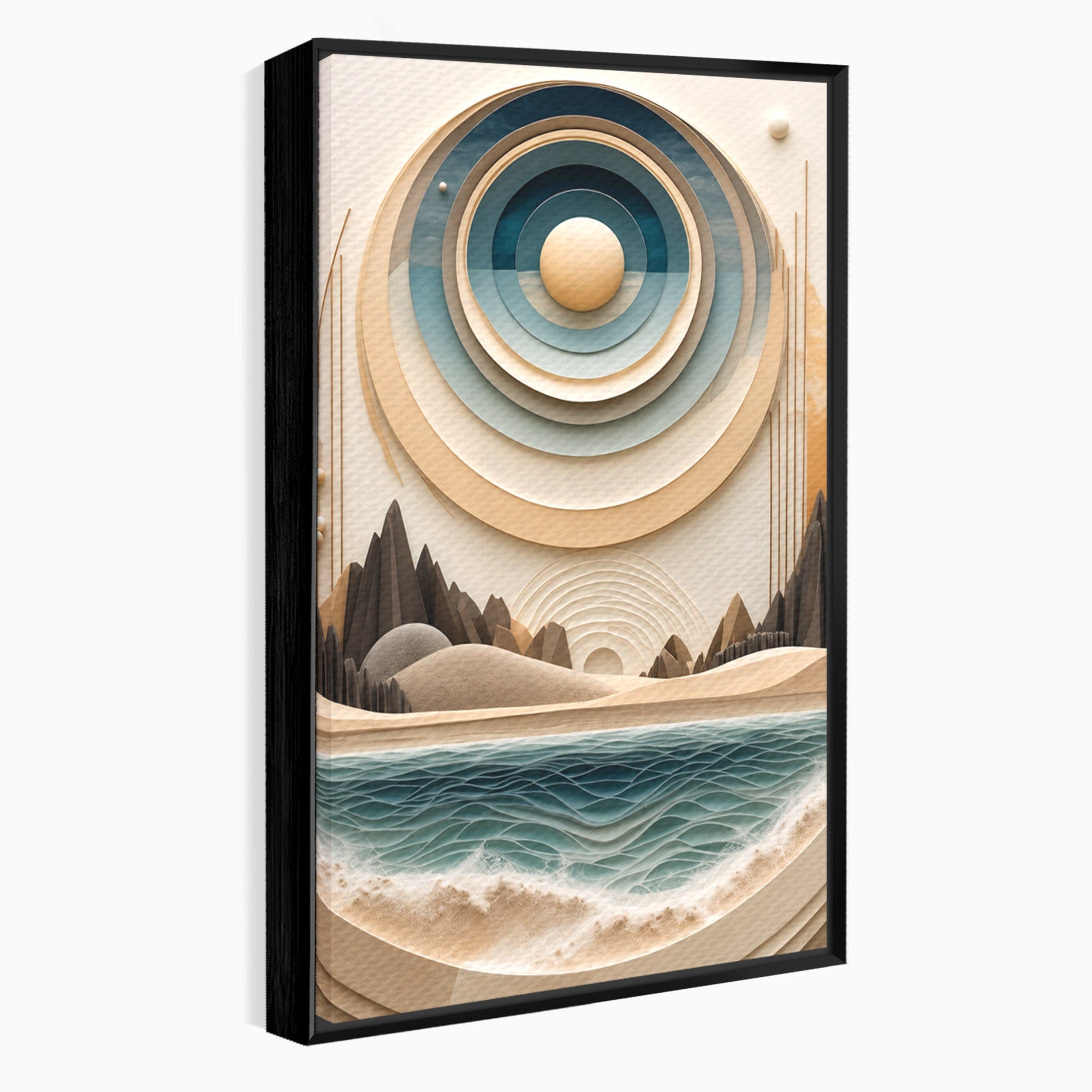 Tablou Canvas Premium LuxCanva® C1391, Peisaj Geometric Abstract, Peisaj, Abstract, Geometric, Modern, Birou, Culori Vibrante