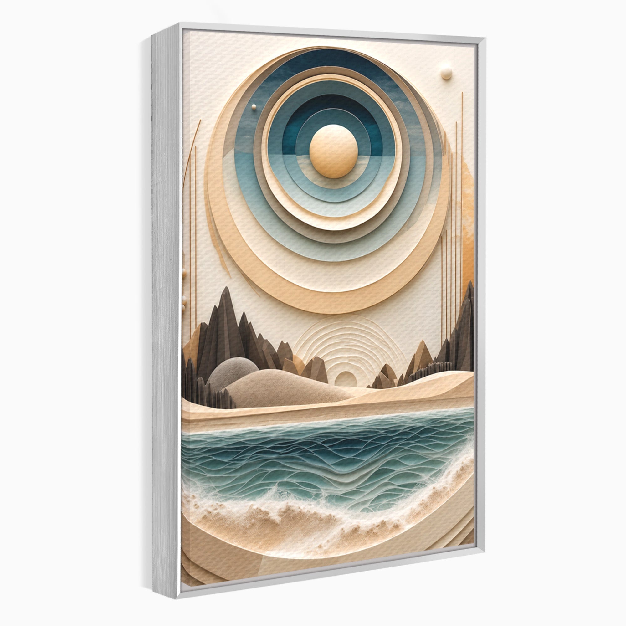 Tablou Canvas Premium LuxCanva® C1391, Peisaj Geometric Abstract, Peisaj, Abstract, Geometric, Modern, Birou, Culori Vibrante