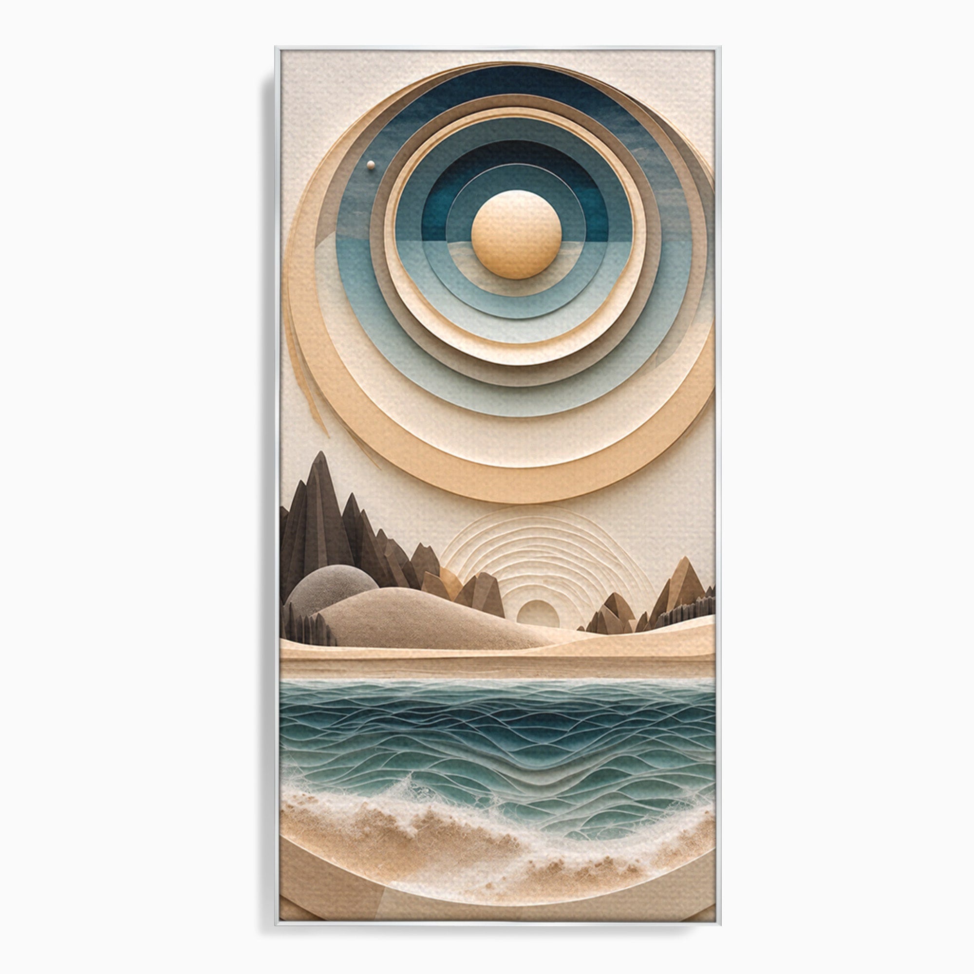 Tablou Canvas Premium LuxCanva® C1391, Peisaj Geometric Abstract, Peisaj, Abstract, Geometric, Modern, Birou, Culori Vibrante