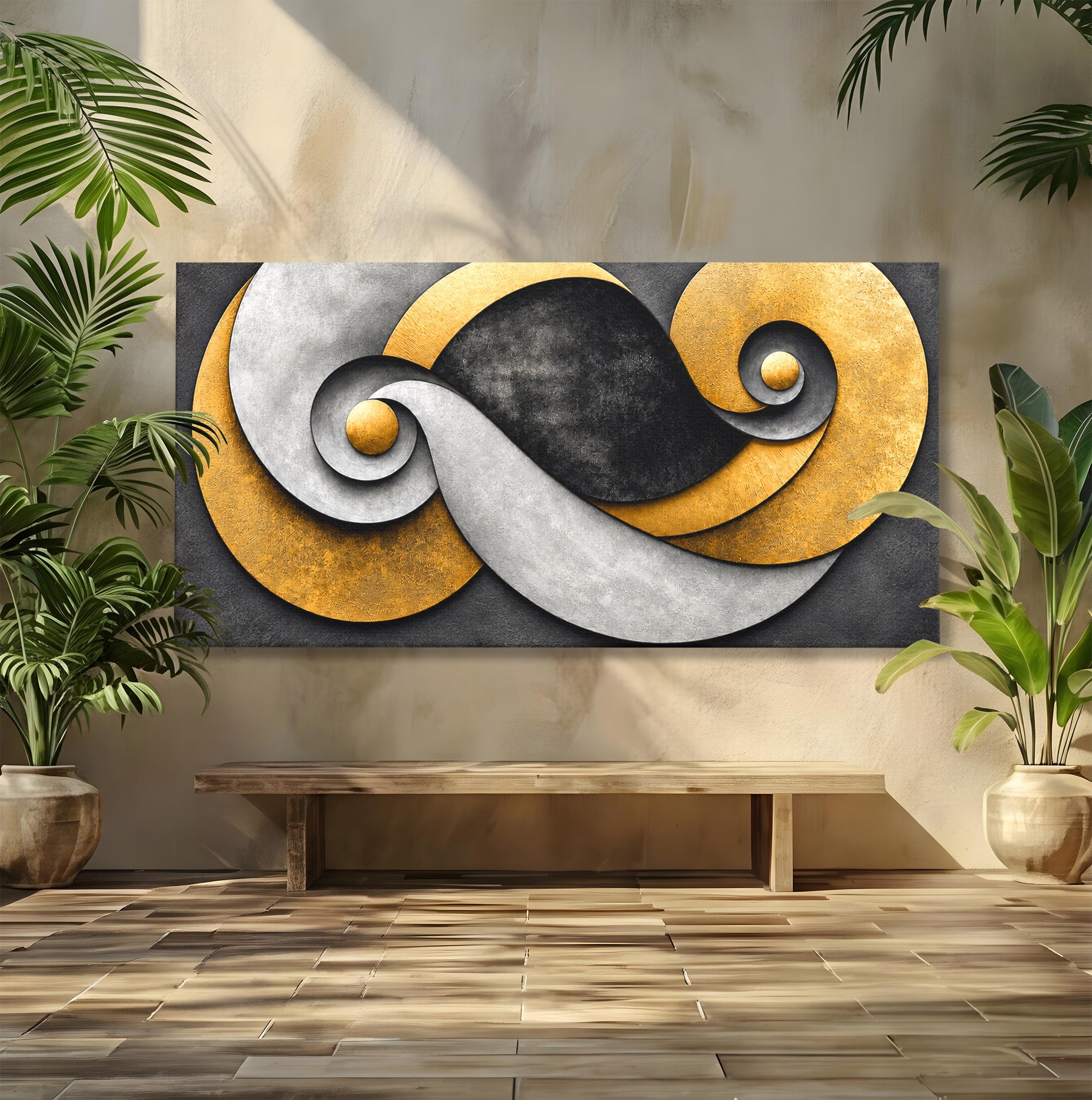 Tablou Canvas Premium LuxCanva® C1392, Simbol Infinit Abstract, Infinit, Abstract, Modern, Arta, Birou, Culori Vibrante