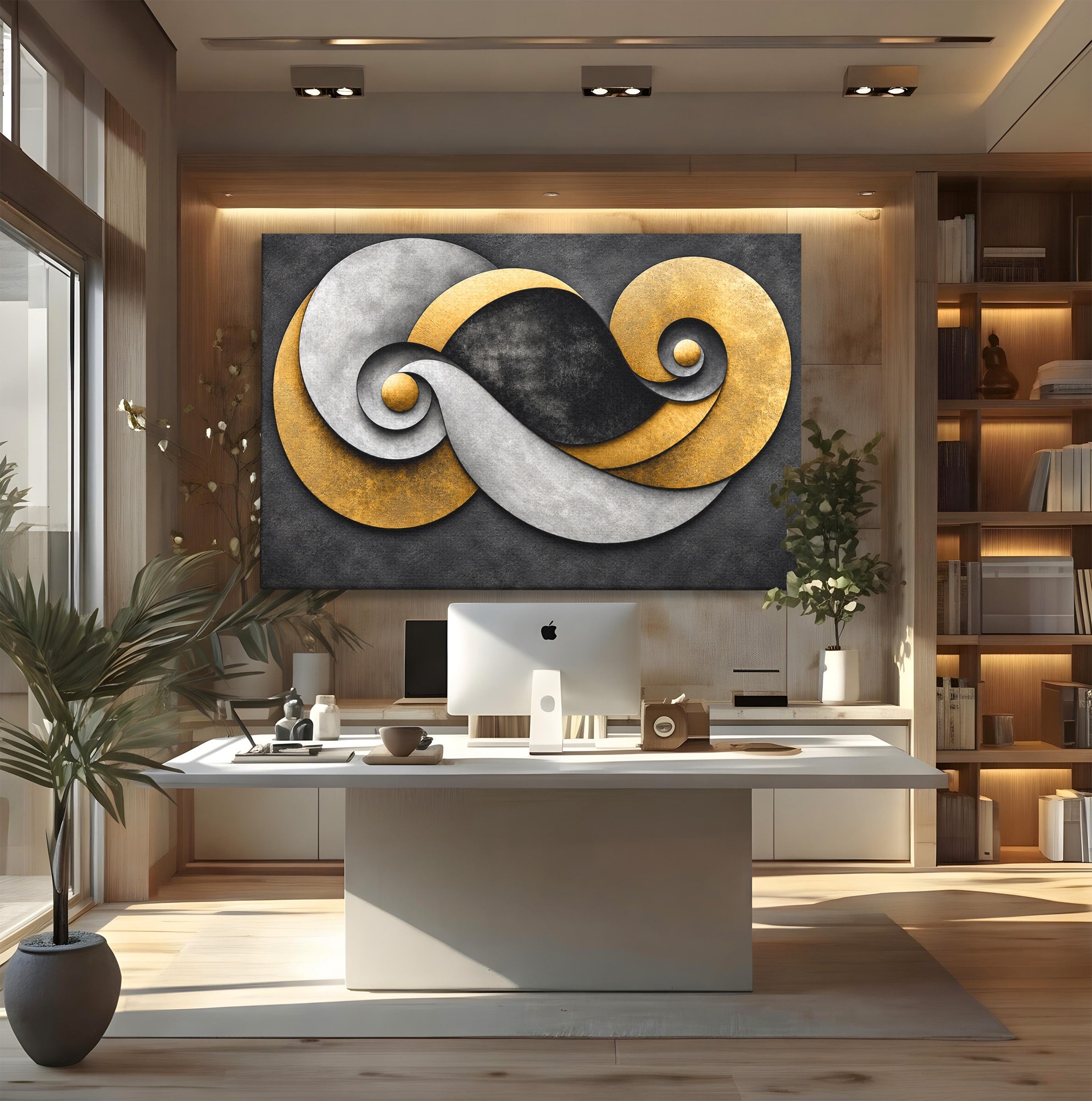 Tablou Canvas Premium LuxCanva® C1392, Simbol Infinit Abstract, Infinit, Abstract, Modern, Arta, Birou, Culori Vibrante