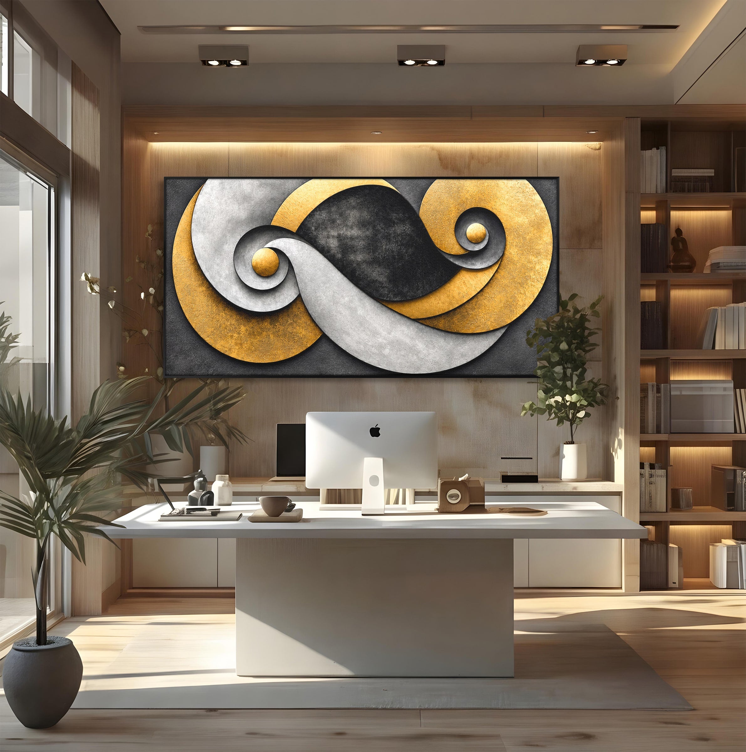 Tablou Canvas Premium LuxCanva® C1392, Simbol Infinit Abstract, Infinit, Abstract, Modern, Arta, Birou, Culori Vibrante