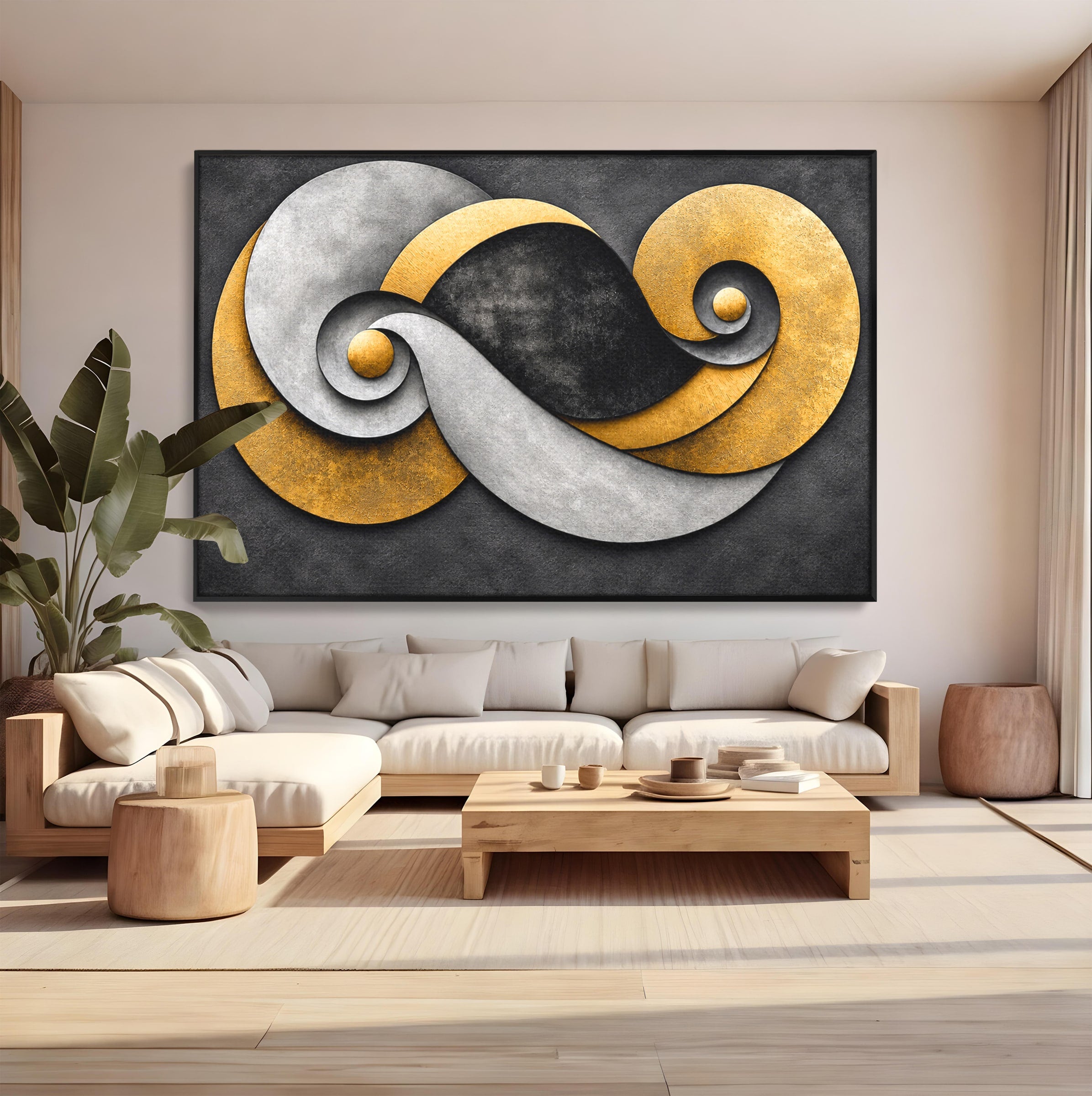 Tablou Canvas Premium LuxCanva® C1392, Simbol Infinit Abstract, Infinit, Abstract, Modern, Arta, Birou, Culori Vibrante