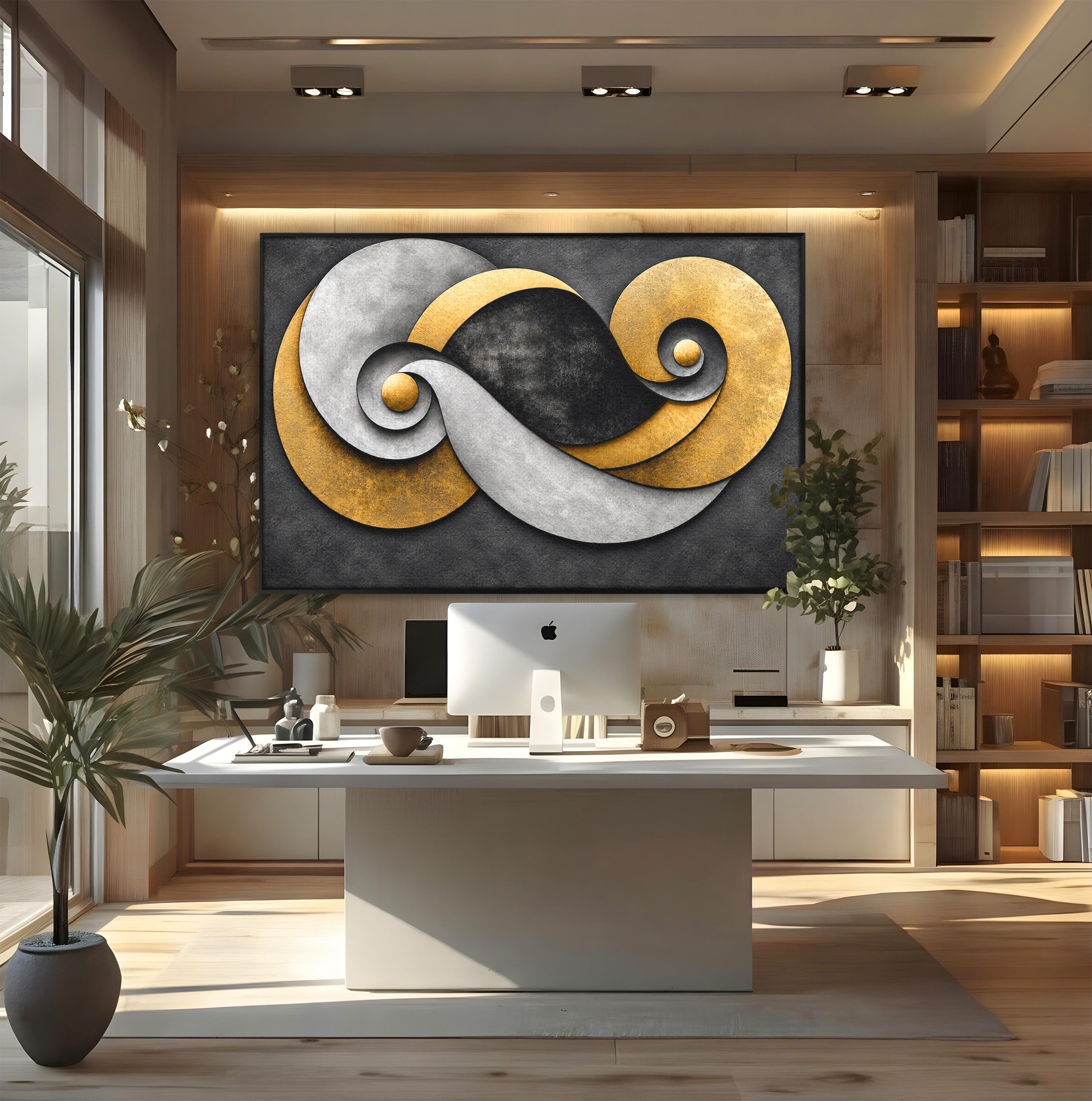 Tablou Canvas Premium LuxCanva® C1392, Simbol Infinit Abstract, Infinit, Abstract, Modern, Arta, Birou, Culori Vibrante