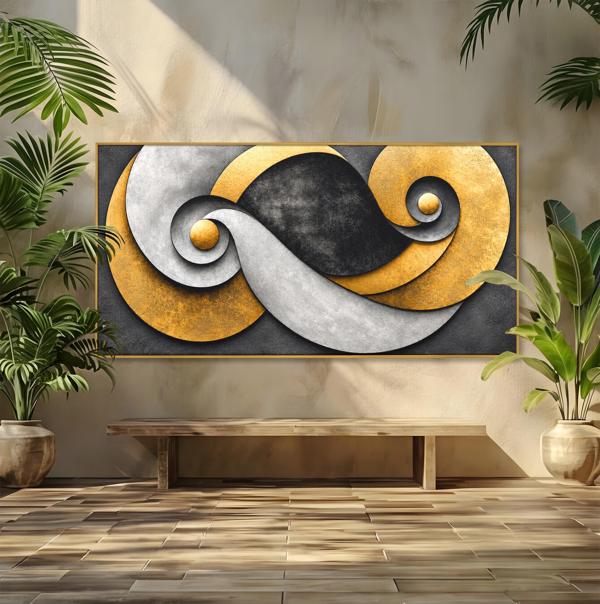 Tablou Canvas Premium LuxCanva® C1392, Simbol Infinit Abstract, Infinit, Abstract, Modern, Arta, Birou, Culori Vibrante