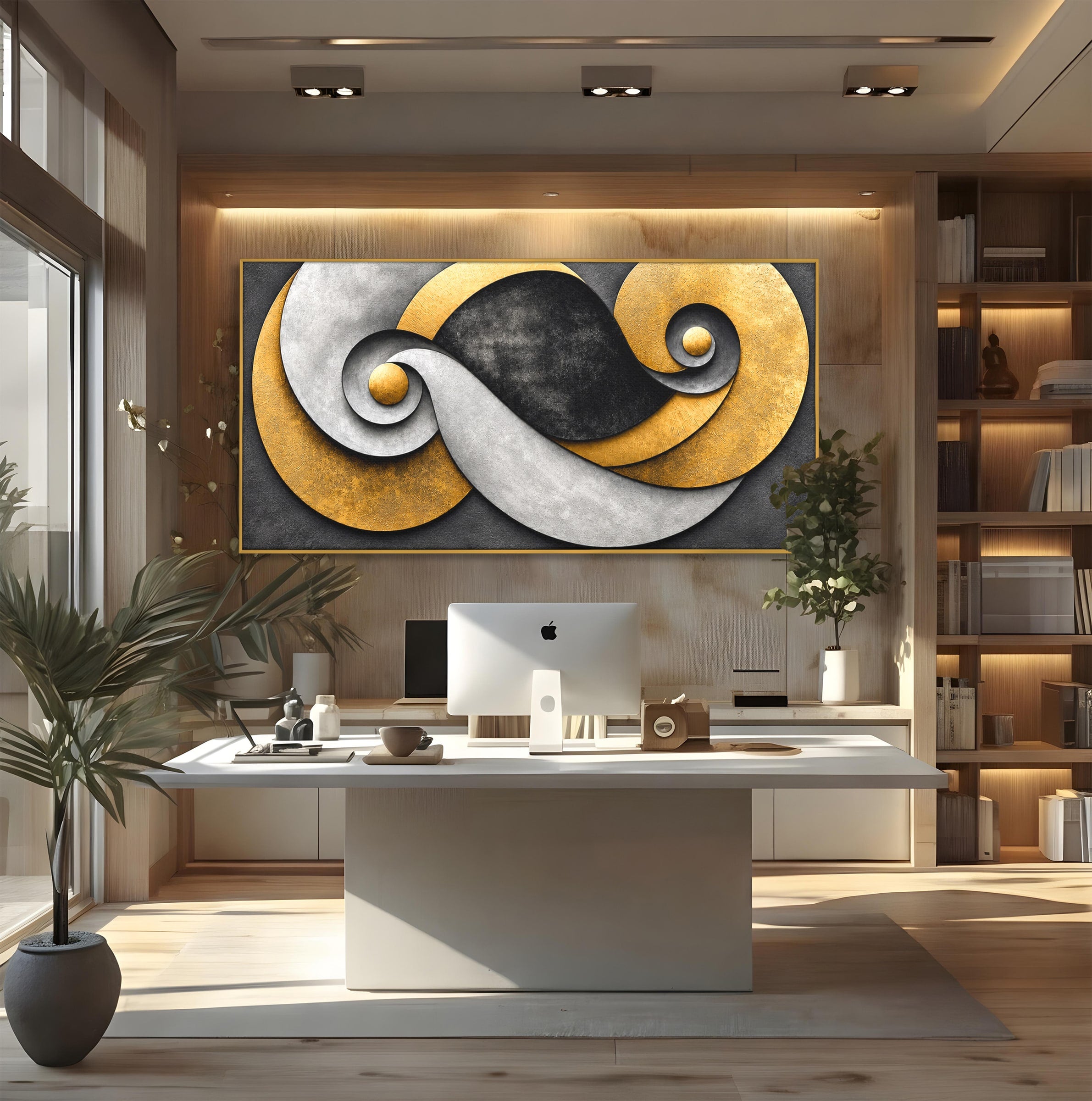 Tablou Canvas Premium LuxCanva® C1392, Simbol Infinit Abstract, Infinit, Abstract, Modern, Arta, Birou, Culori Vibrante