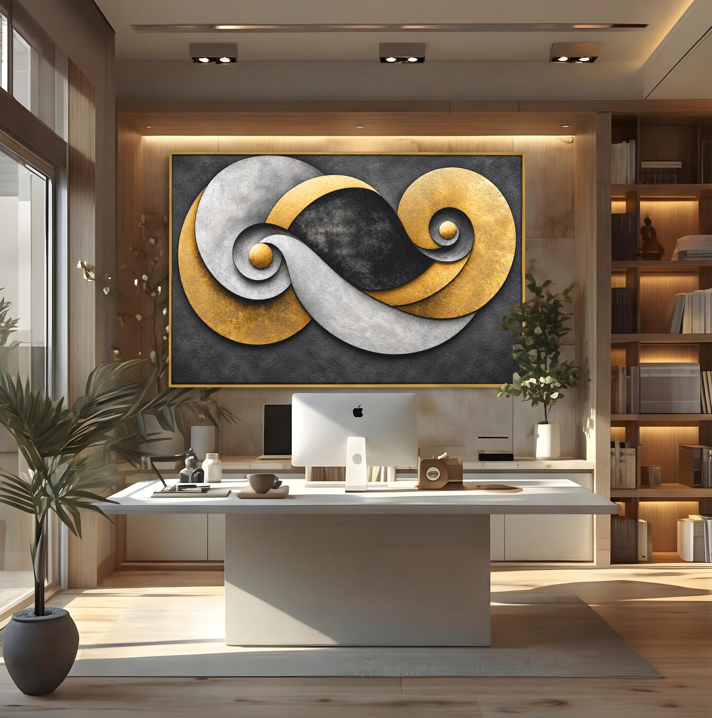 Tablou Canvas Premium LuxCanva® C1392, Simbol Infinit Abstract, Infinit, Abstract, Modern, Arta, Birou, Culori Vibrante