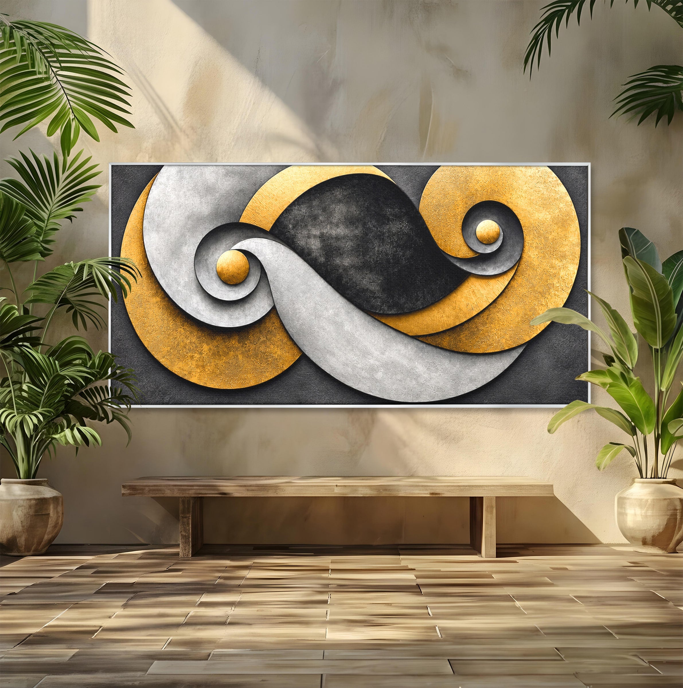 Tablou Canvas Premium LuxCanva® C1392, Simbol Infinit Abstract, Infinit, Abstract, Modern, Arta, Birou, Culori Vibrante