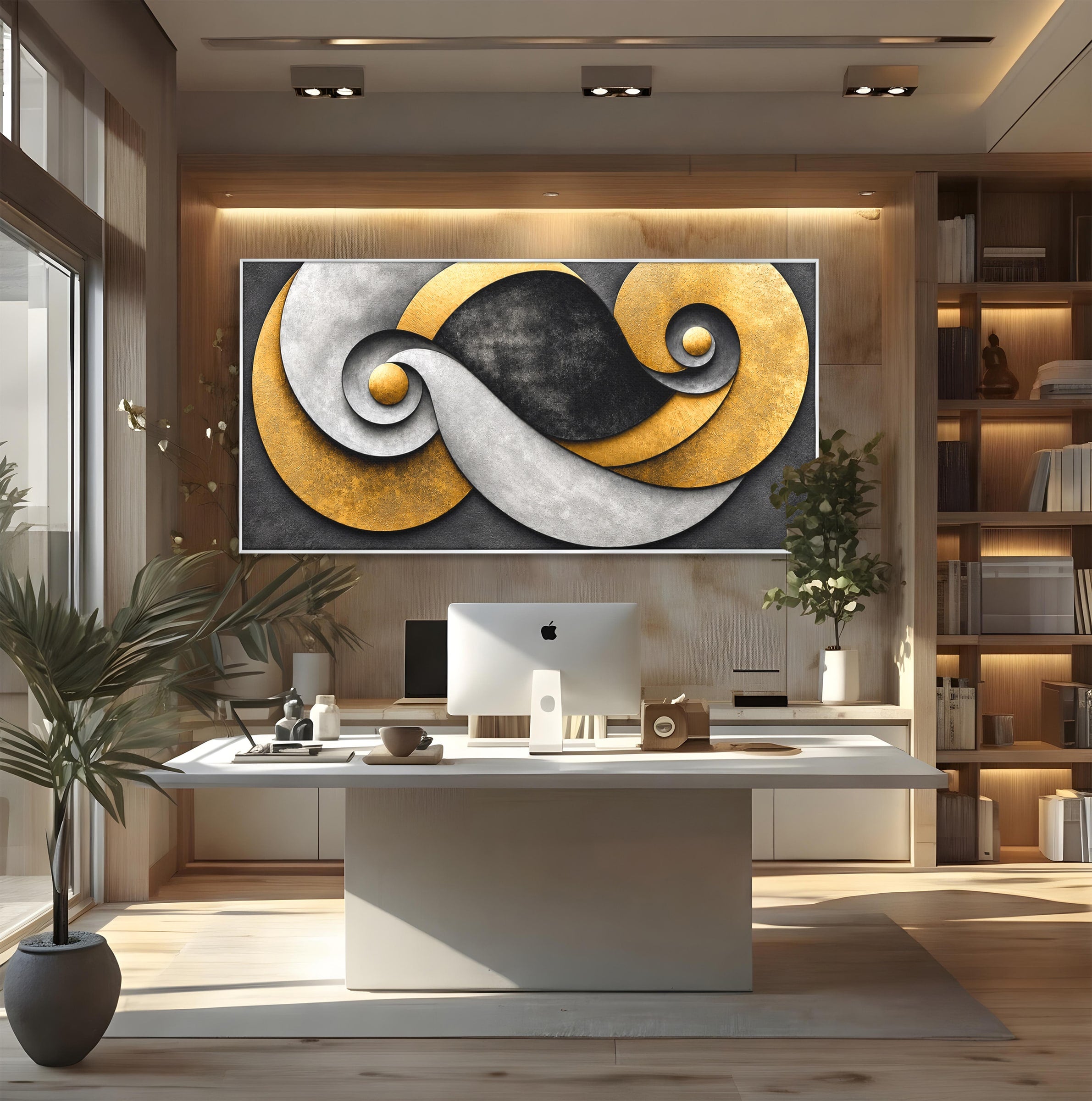 Tablou Canvas Premium LuxCanva® C1392, Simbol Infinit Abstract, Infinit, Abstract, Modern, Arta, Birou, Culori Vibrante