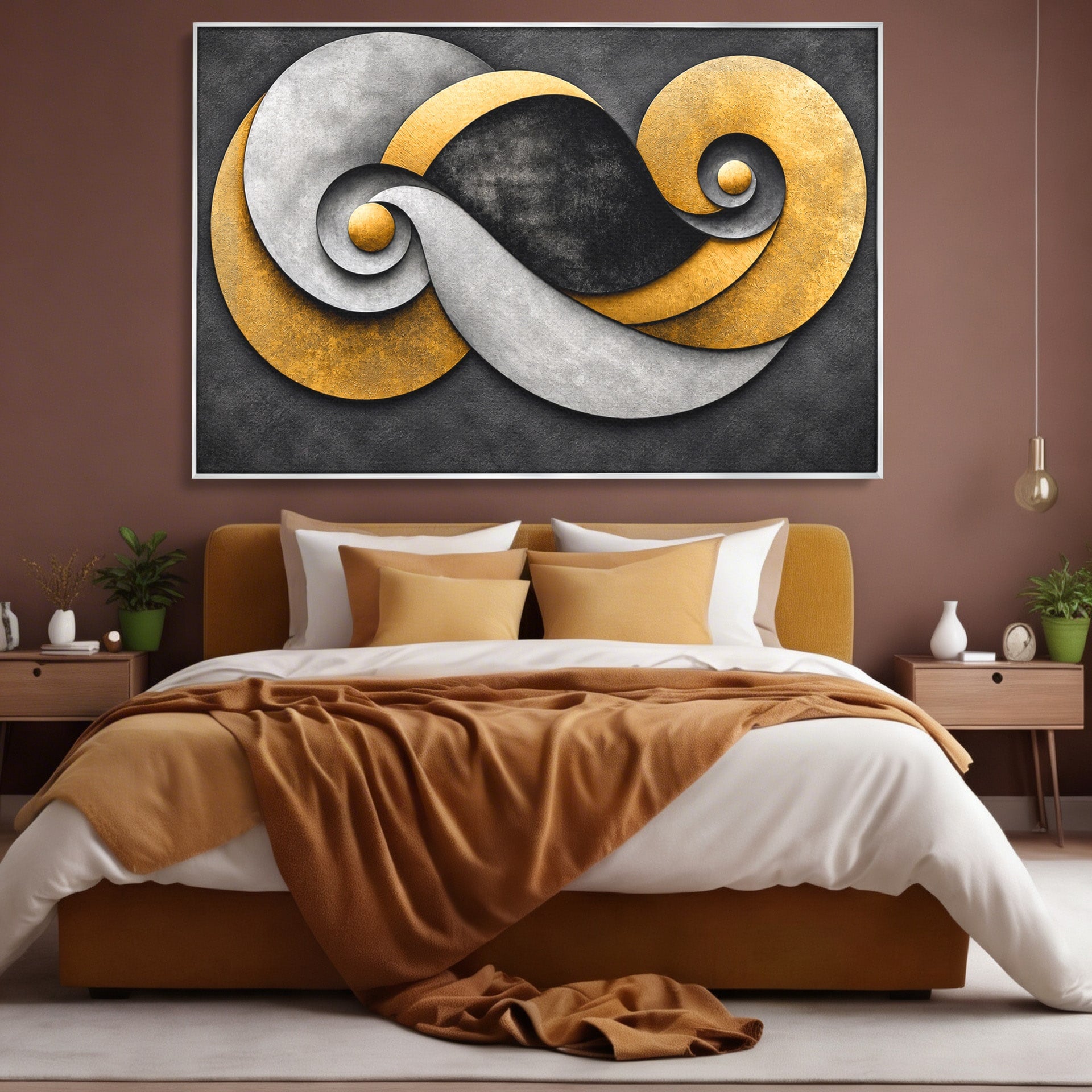 Tablou Canvas Premium LuxCanva® C1392, Simbol Infinit Abstract, Infinit, Abstract, Modern, Arta, Birou, Culori Vibrante